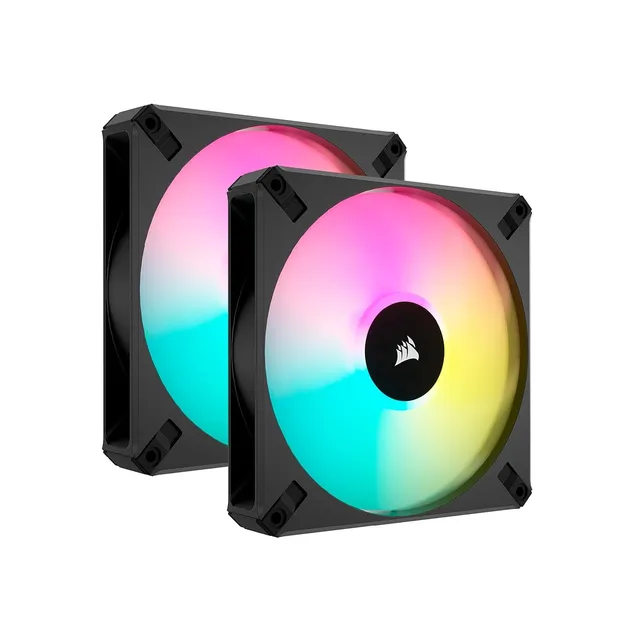 corsair-icue-af140-rgb-elite-140-mm-pwm-l-fter-doppelpack-schwarz-8-rgb-leds-pro image 1