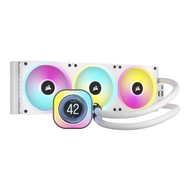 corsair-icue-link-h150i-lcd-360mm-aio-fl-ssig-cpu-k-hler-qx120-rgb-2-1-ips-lcd-w image 1