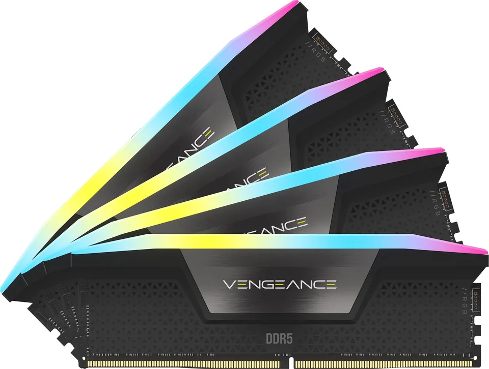 corsair-vengeance-rgb-ddr5-96gb-4x24gb-6400mhz-cl32-intel-xmp-3-0-ram-schwarz image 1