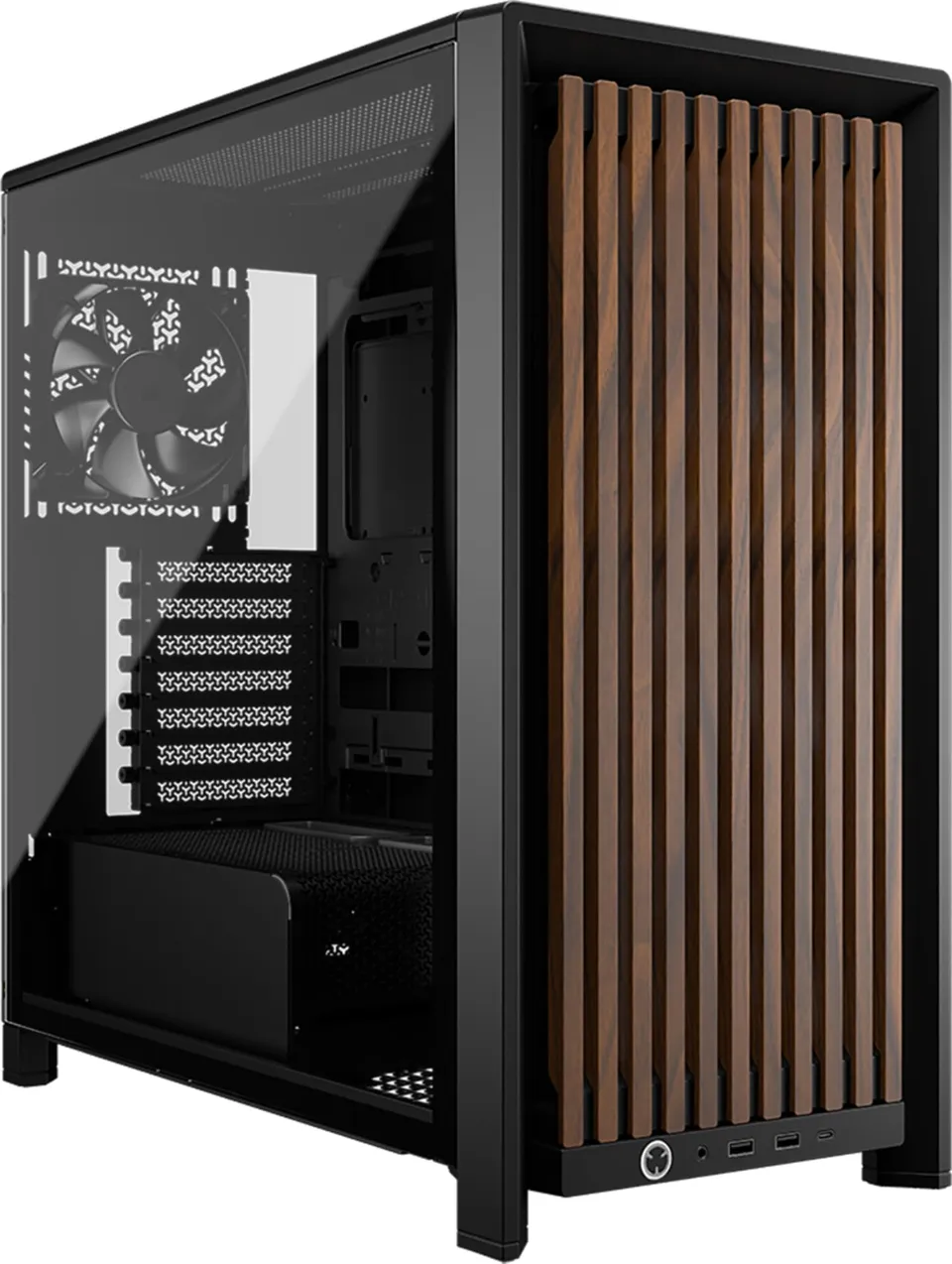 corsair-frame-4000d-wood-rs-mid-tower-atx-pc-geh-use-schwarz-walnuss-modulares-f image 1