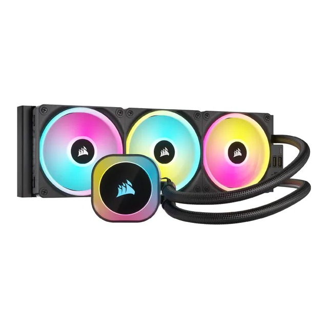 corsair-icue-link-h150i-rgb-fl-ssig-cpu-k-hler-360mm-aio-3x-qx120-rgb-l-fter-int image 1