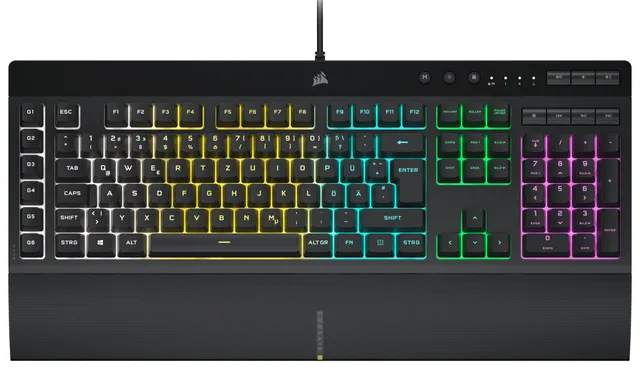corsair-k55-rgb-pro-kabelgebundene-membran-gaming-tastatur-deutsche-qwertz-ip42- image 1