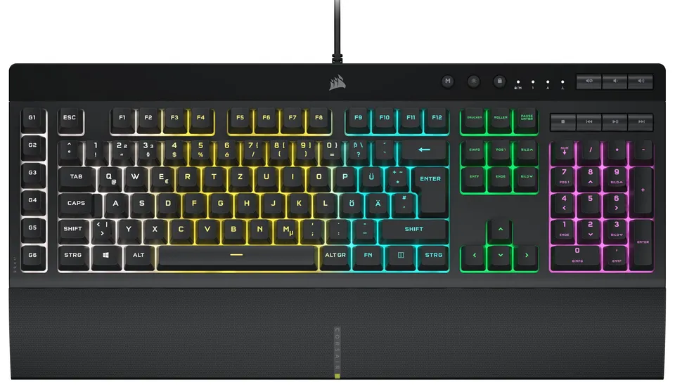 corsair-k55-rgb-pro-kabelgebundene-membran-gaming-tastatur-deutsche-qwertz-ip42- image 1