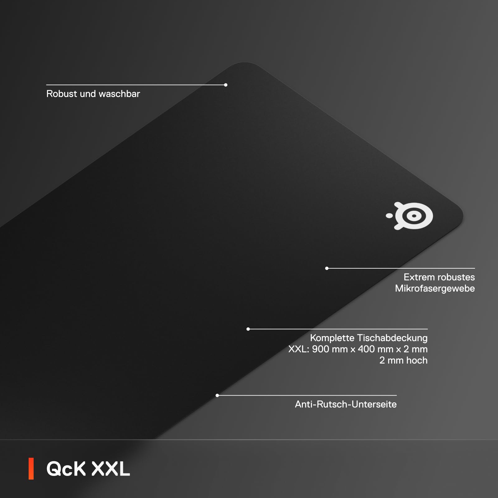 steelseries-qck-gaming-mousepad-xxl-stoff-e-sports-mousepad-mit-anti-rutsch-unte image 2