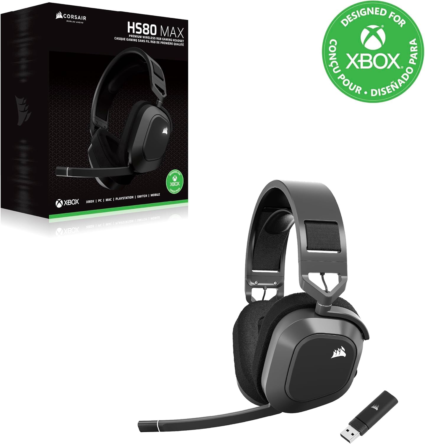 corsair-hs80-max-wireless-gaming-headset-dolby-atmos-bluetooth-stahlgrau-xbox-pc image 8