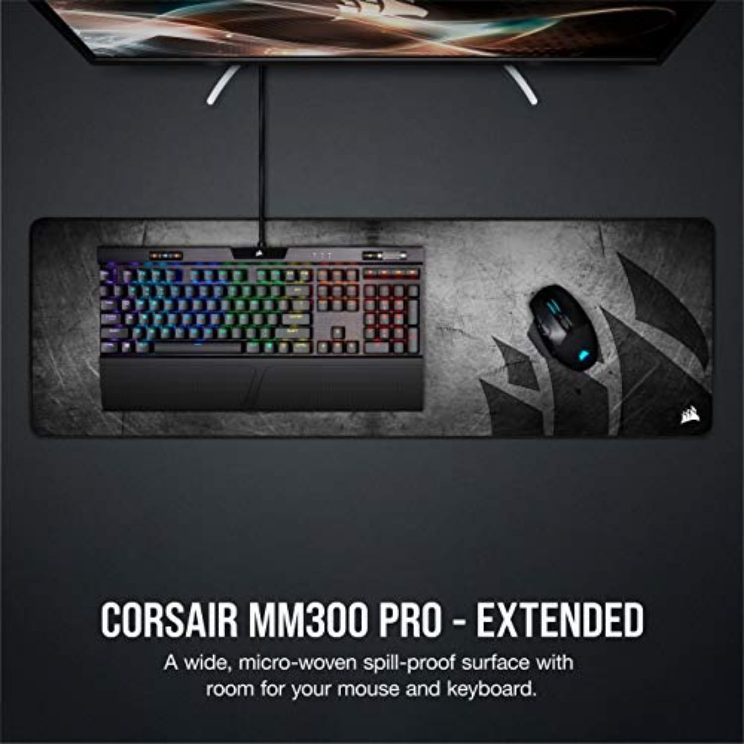 corsair-mm300-pro-gaming-mauspad-extended-93x30cm-spritzwassergesch-tzt-mikrofas image 2