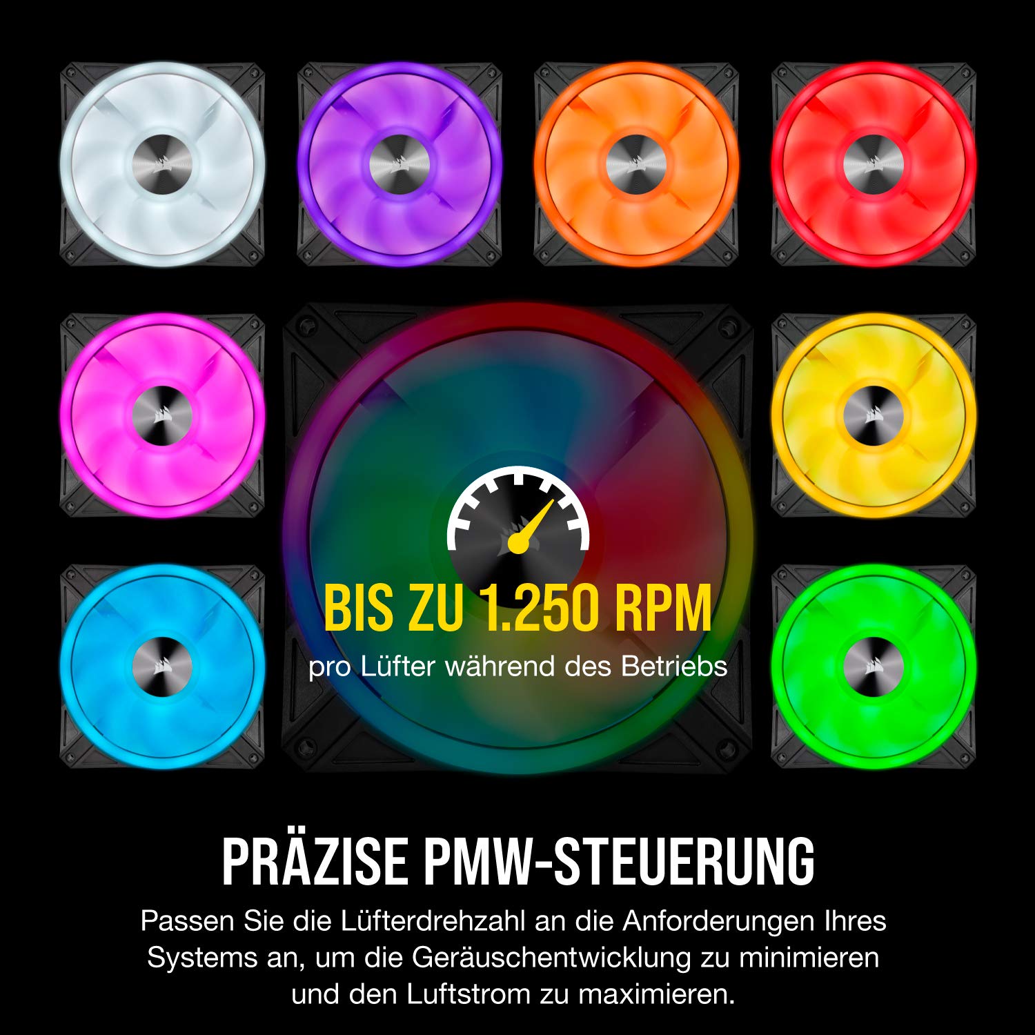 corsair-icue-ql140-rgb-140mm-pwm-l-fter-34-einzeln-ansteuerbare-rgb-leds-bis-1-2 image 7