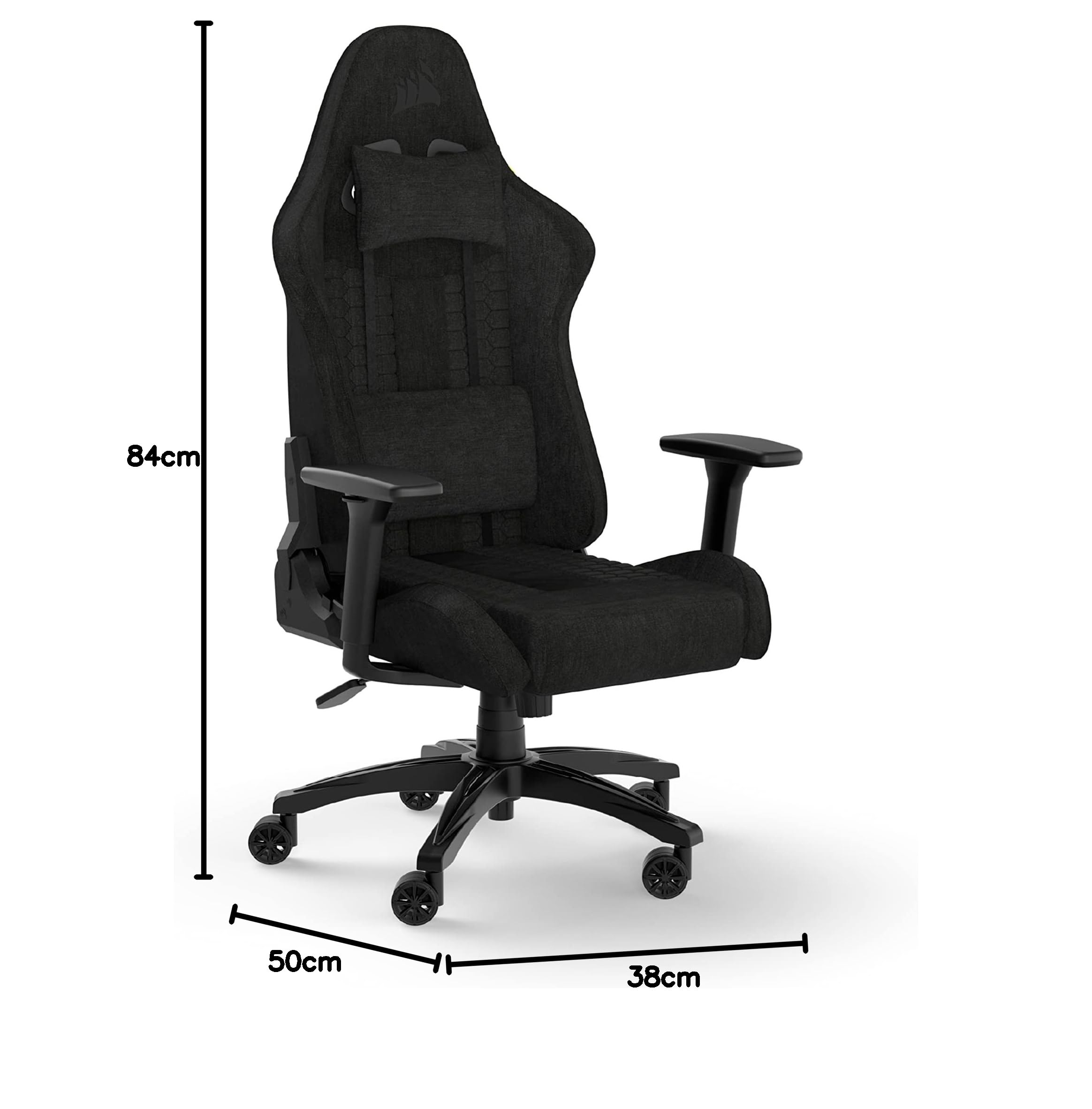 corsair-tc100-relaxed-stoff-gaming-stuhl-schwarz-rennsport-design-lendenkissen-m image 3