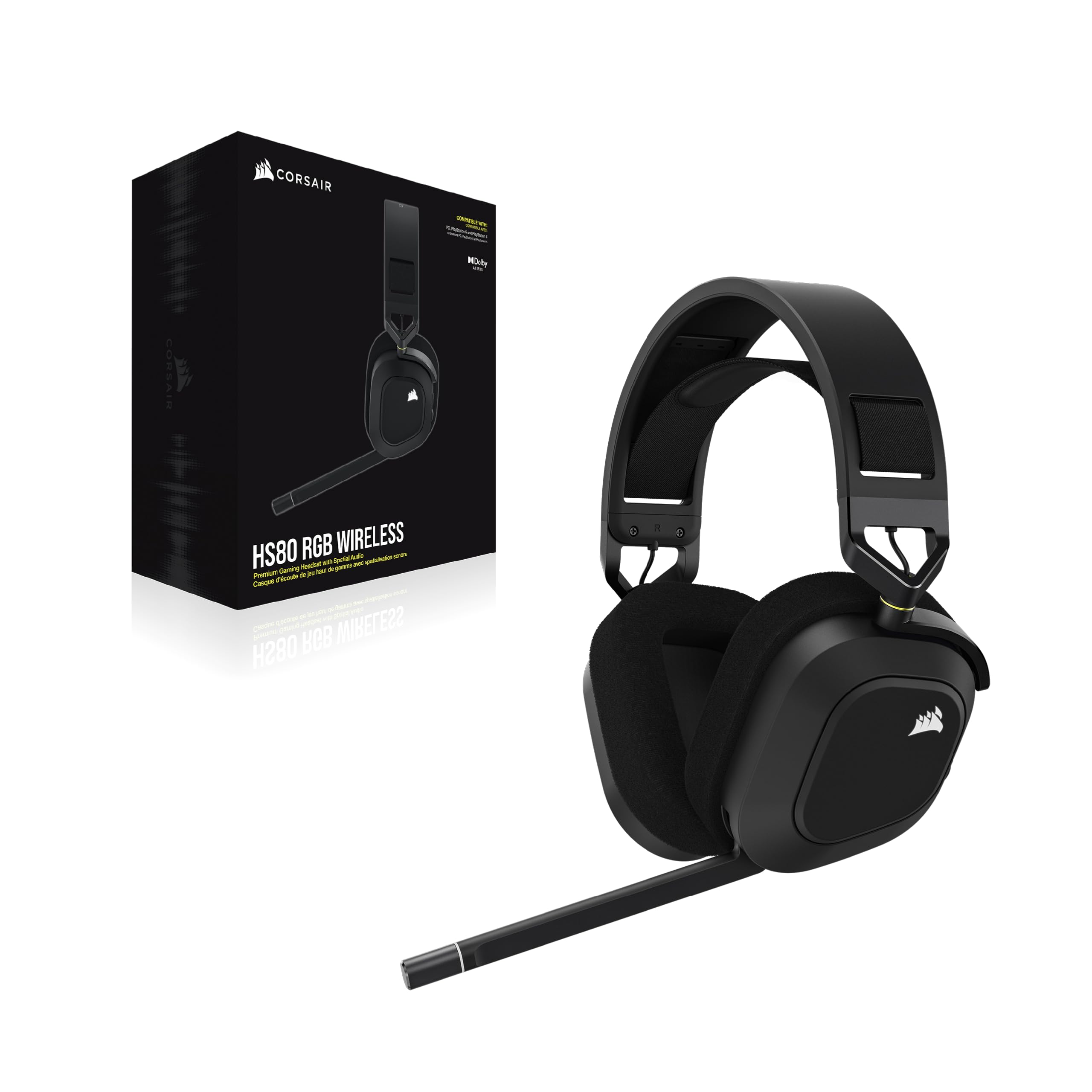corsair-hs80-rgb-wireless-gaming-headset-carbon-dolby-atmos-slipstream-wireless- image 8