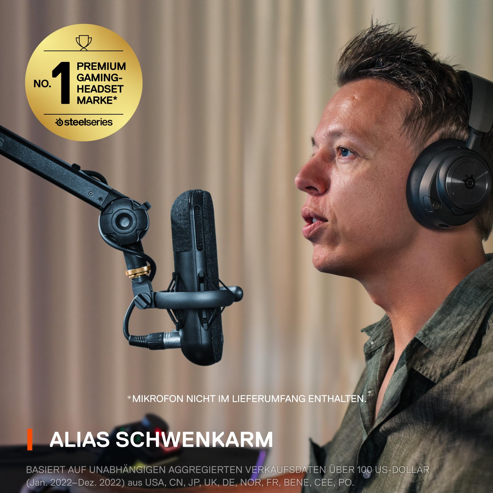 steelseries-alias-alias-pro-mikrofon-schwenkarm-faltbarer-scherenarm-mit-tischkl image 2