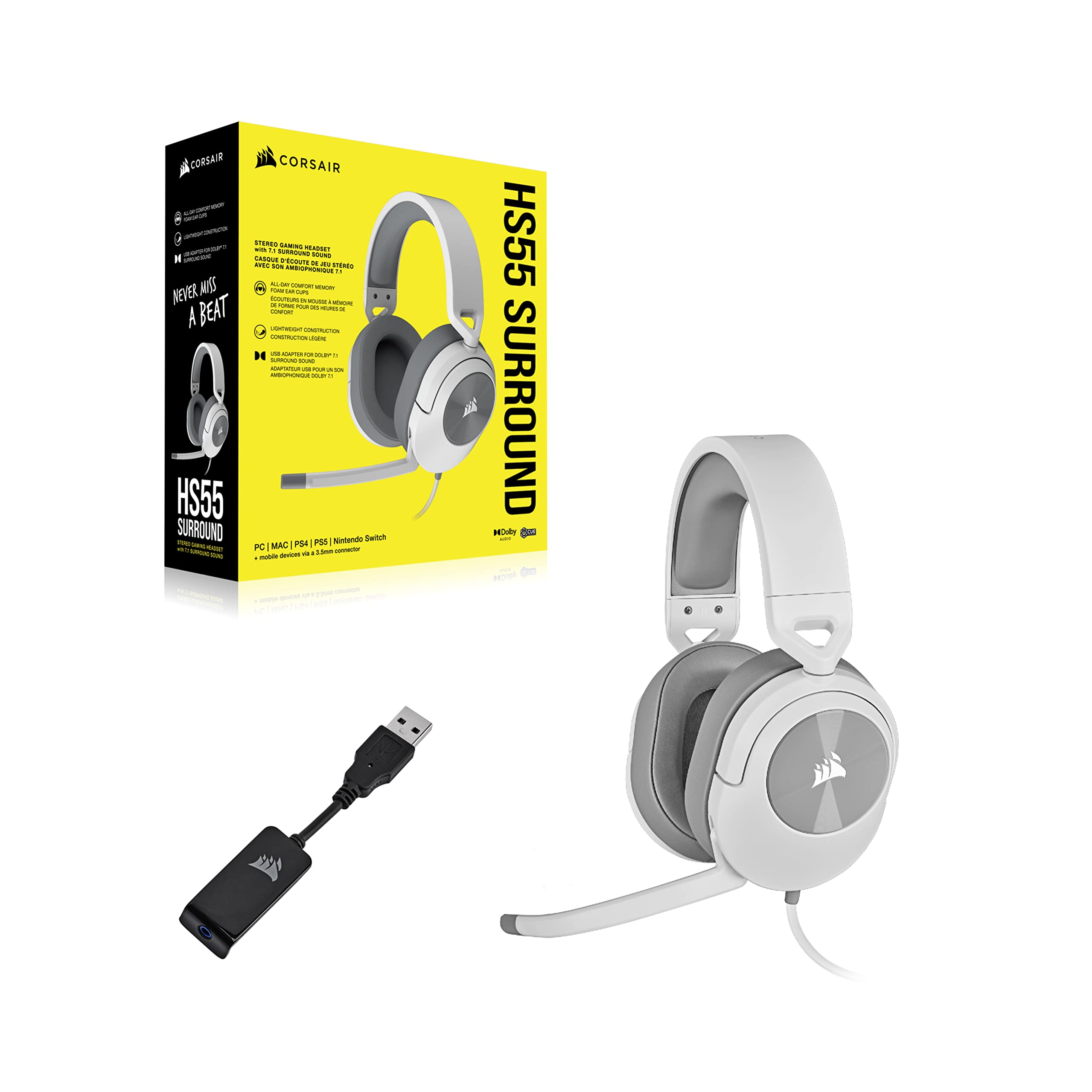 corsair-hs55-surround-v2-multiplatform-gaming-headset-dolby-atmos-50-mm-neodym-t image 7