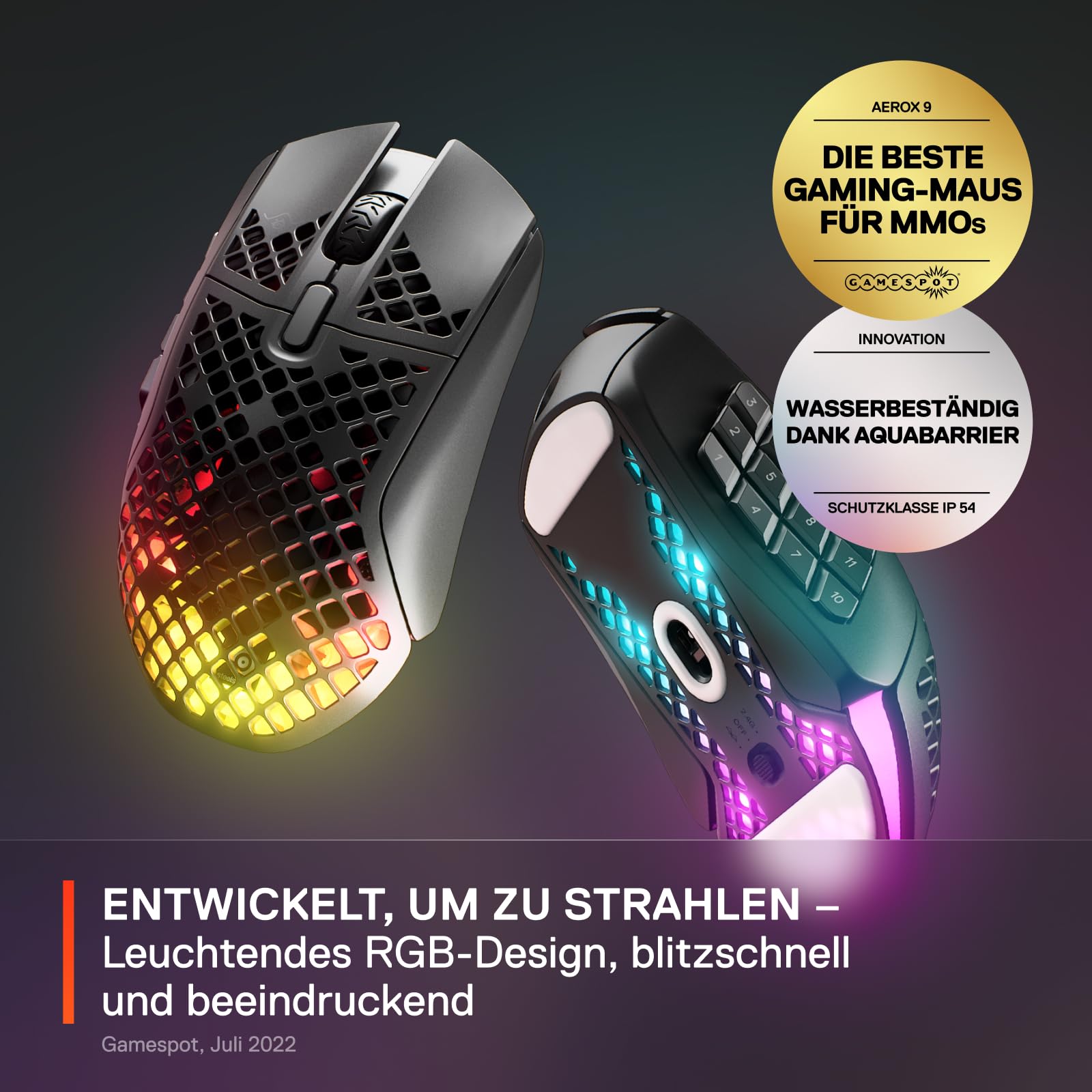 steelseries-aerox-9-wireless-gaming-maus-89-g-18-programmierbare-tasten-truemove image 2