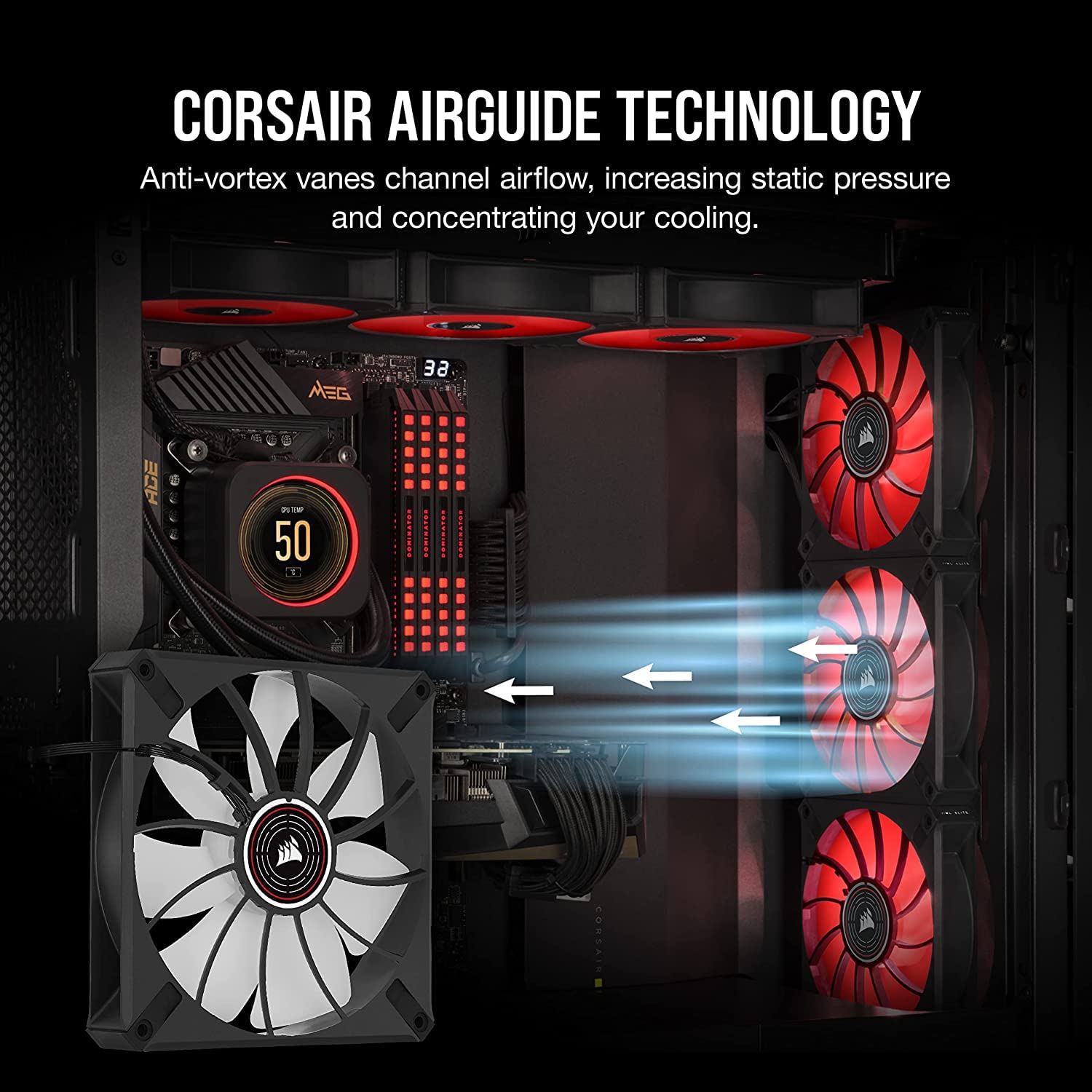 corsair-ml140-led-elite-140-mm-pwm-geh-usel-fter-rote-led-airguide-technologie-m image 3
