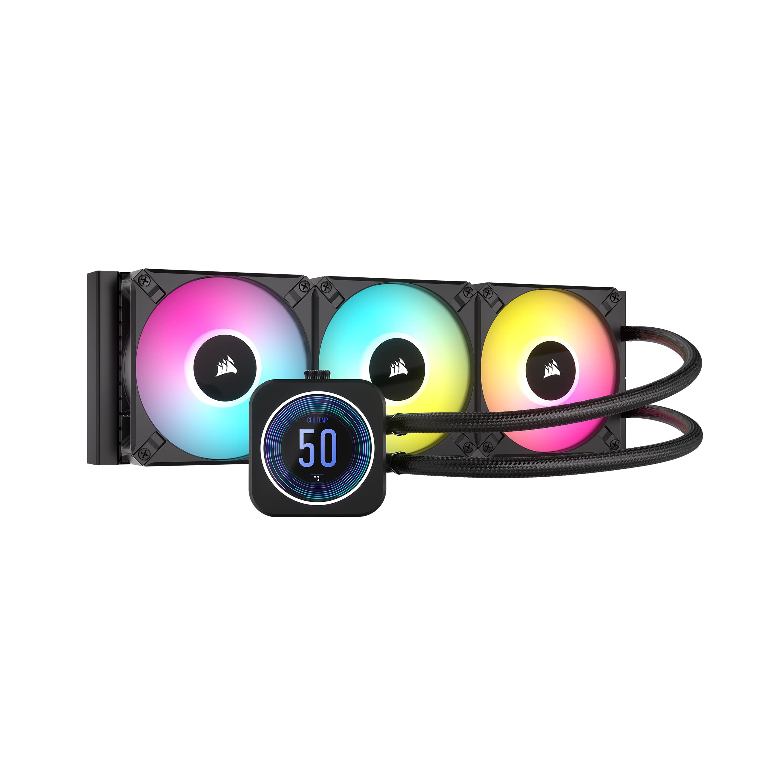 corsair-icue-h150i-elite-lcd-xt-fl-ssig-cpu-k-hler-360mm-aio-2-1-ips-lcd-3x-af12 image 1