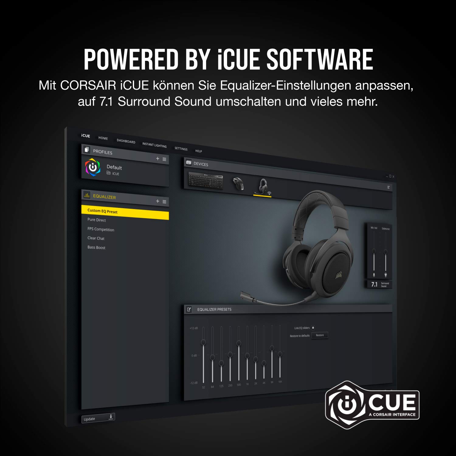 corsair-hs70-pro-wireless-gaming-headset-7-1-surround-abnehmbares-rauschunterdr- image 7