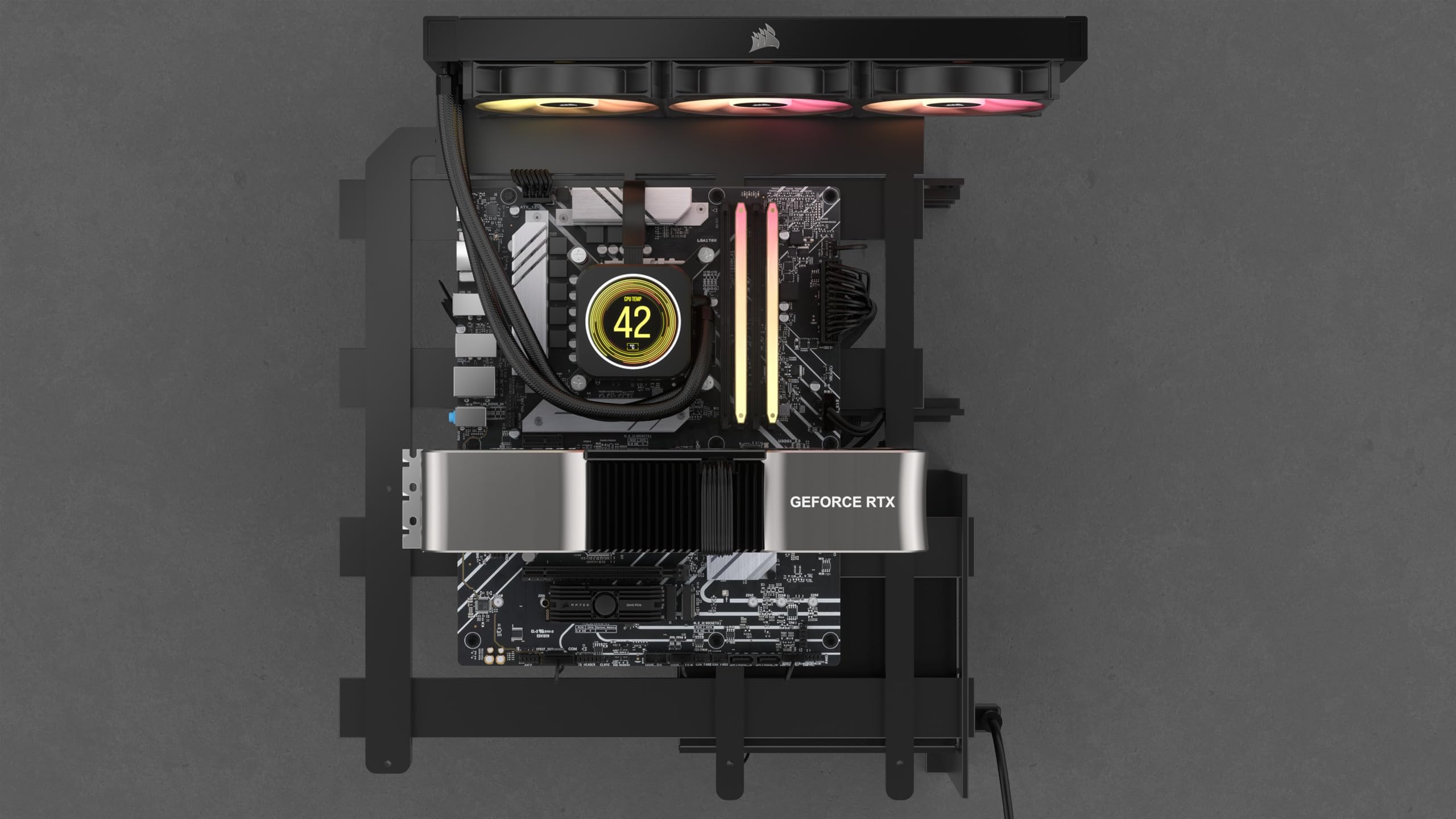 corsair-dominator-titanium-wave-zubeh-rsatz-2x-rgb-led-lichtleiste-obere-metalll image 3