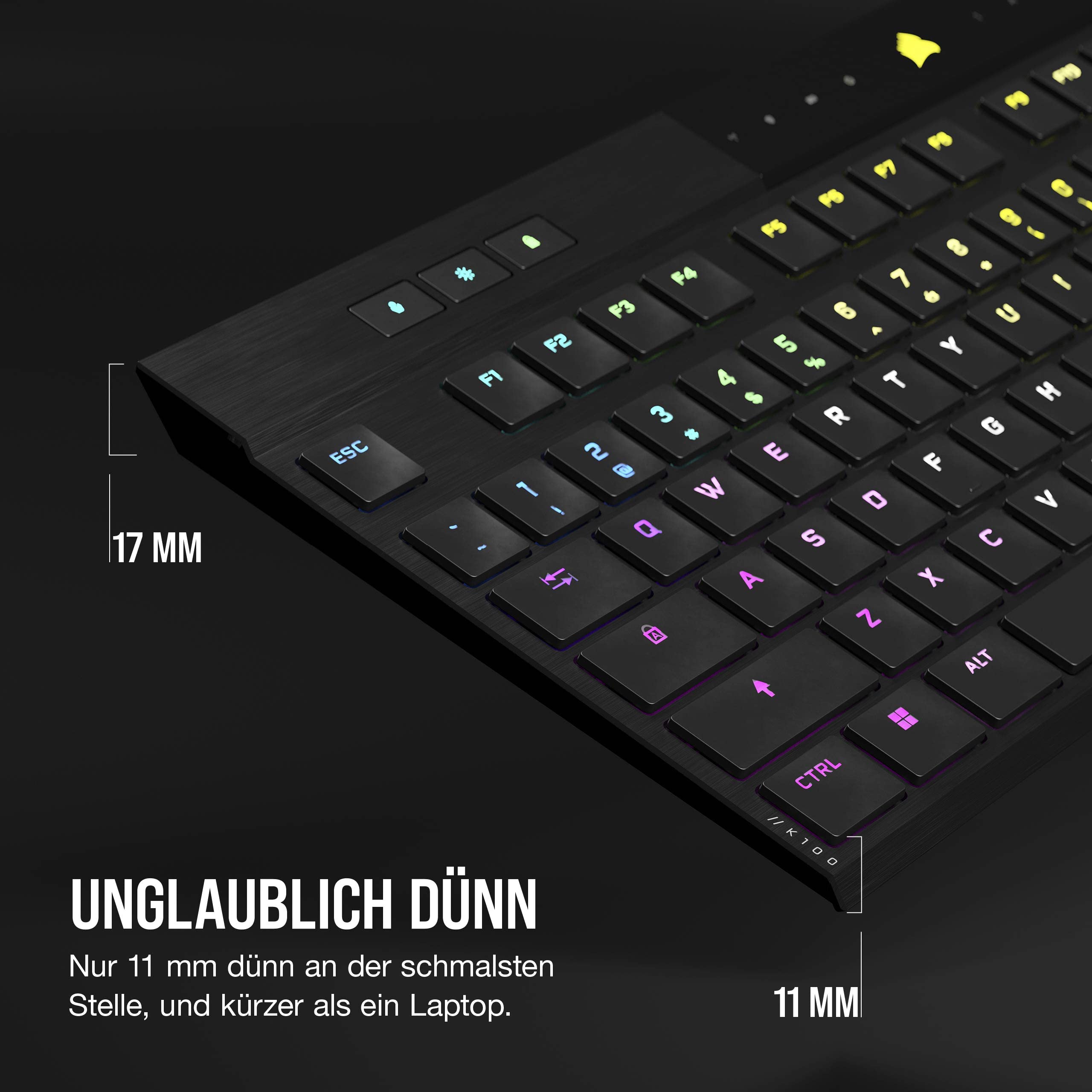 corsair-k100-air-wireless-rgb-mechanische-gaming-tastatur-cherry-mx-ultra-low-pr image 2