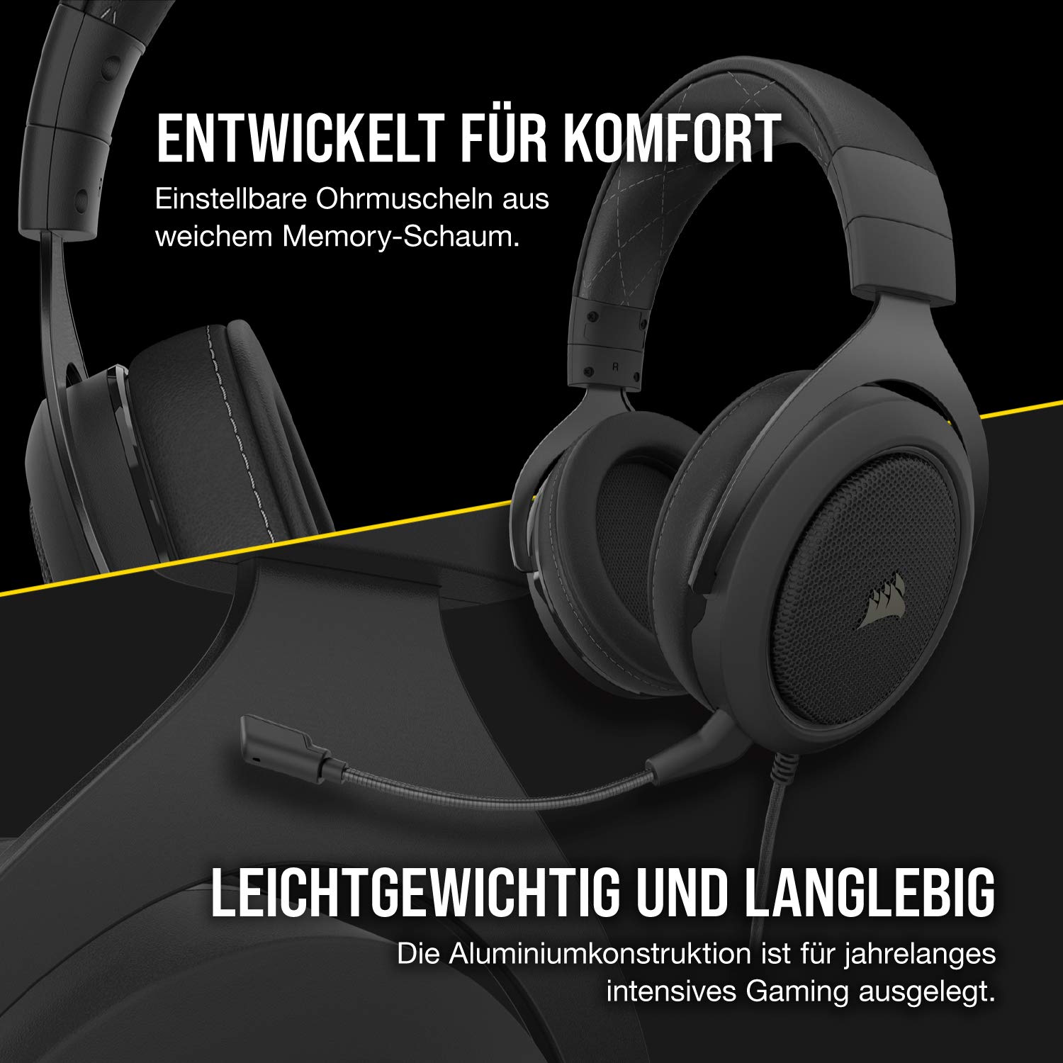 corsair-hs60-pro-surround-gaming-headset-carbon-7-1-surround-sound-50-mm-neodym- image 4