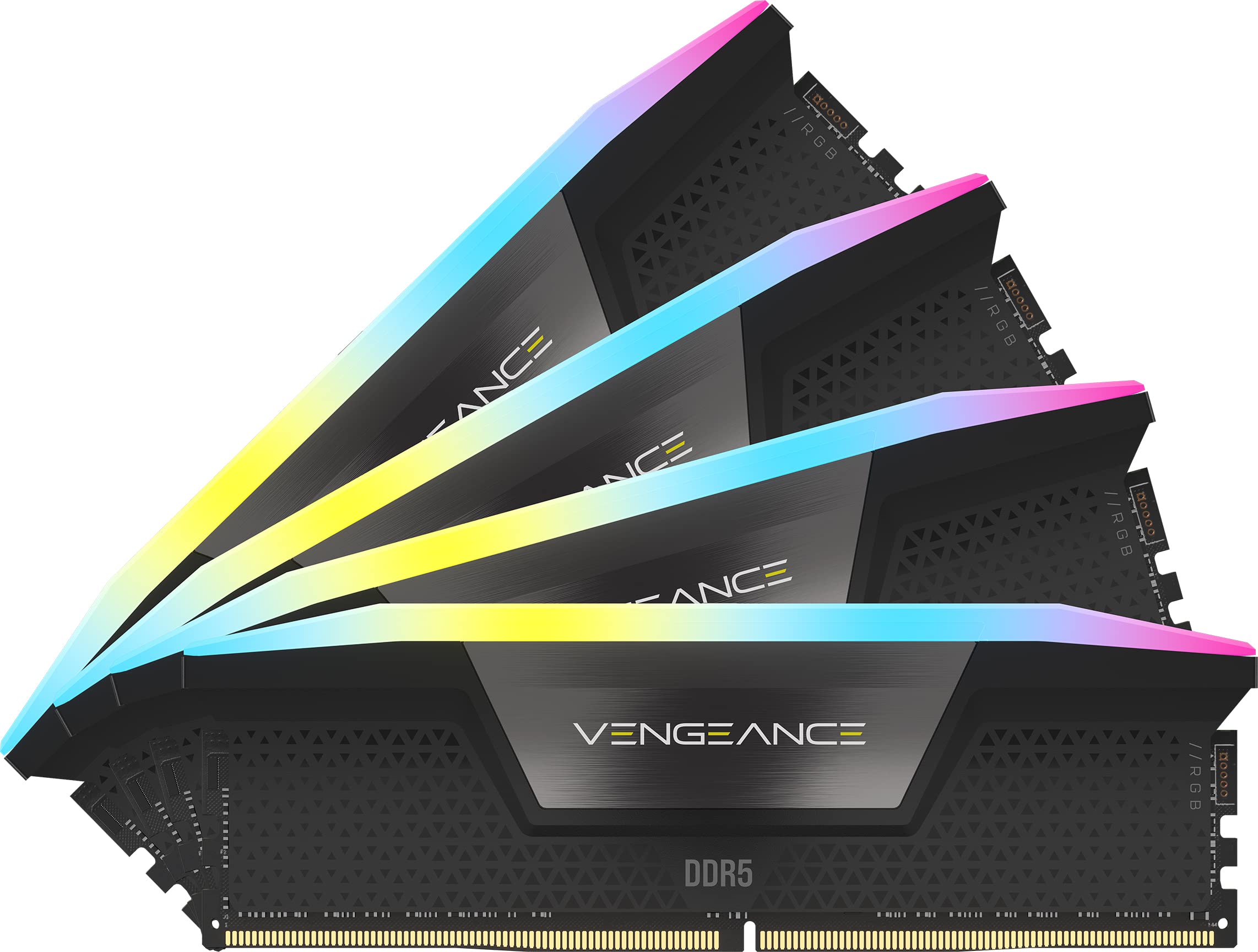 corsair-vengeance-rgb-ddr5-96gb-4x24gb-6400mhz-cl32-intel-xmp-3-0-ram-schwarz image 1