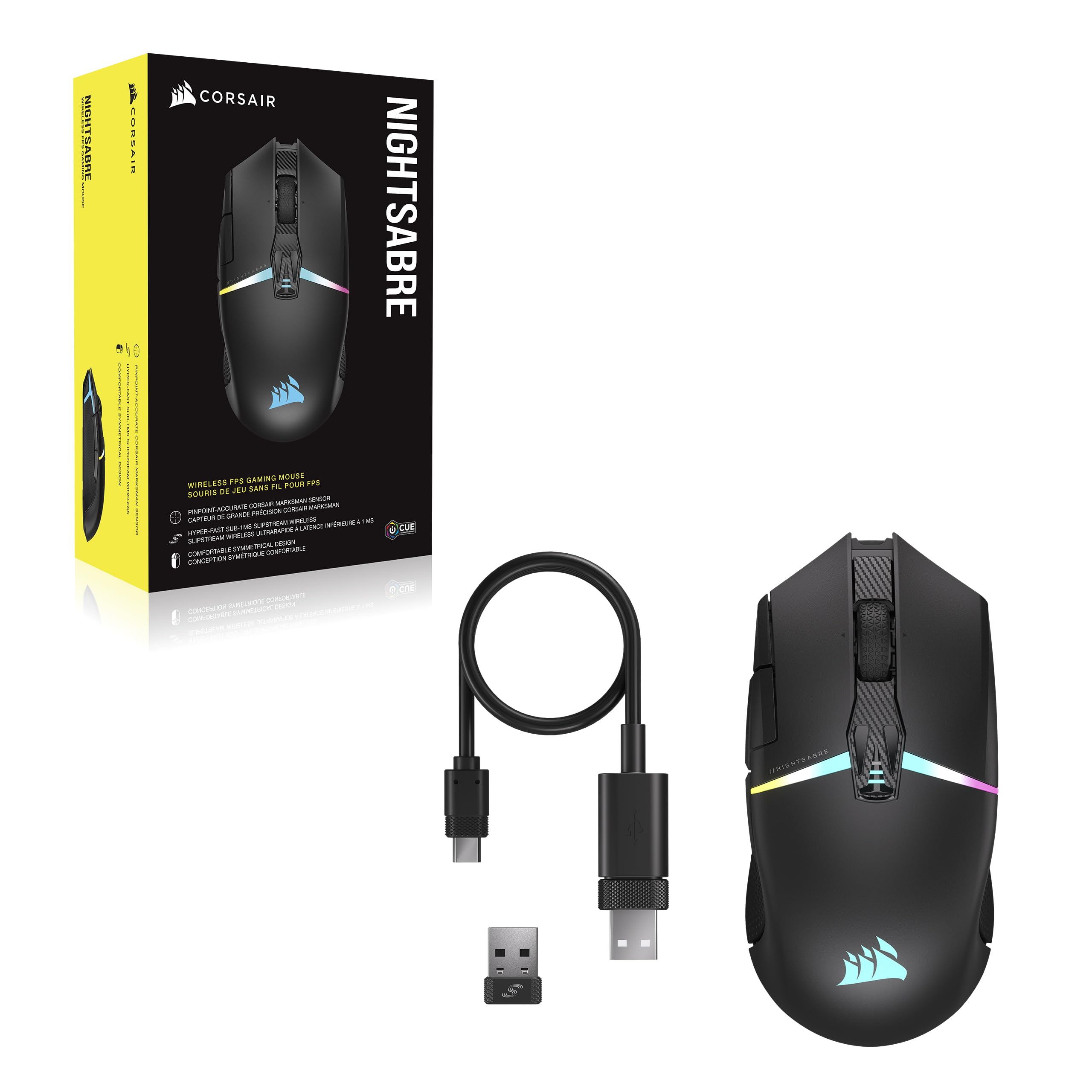 corsair-nightsabre-rgb-wireless-gaming-maus-26-000-dpi-marksman-11-tasten-100-h- image 8