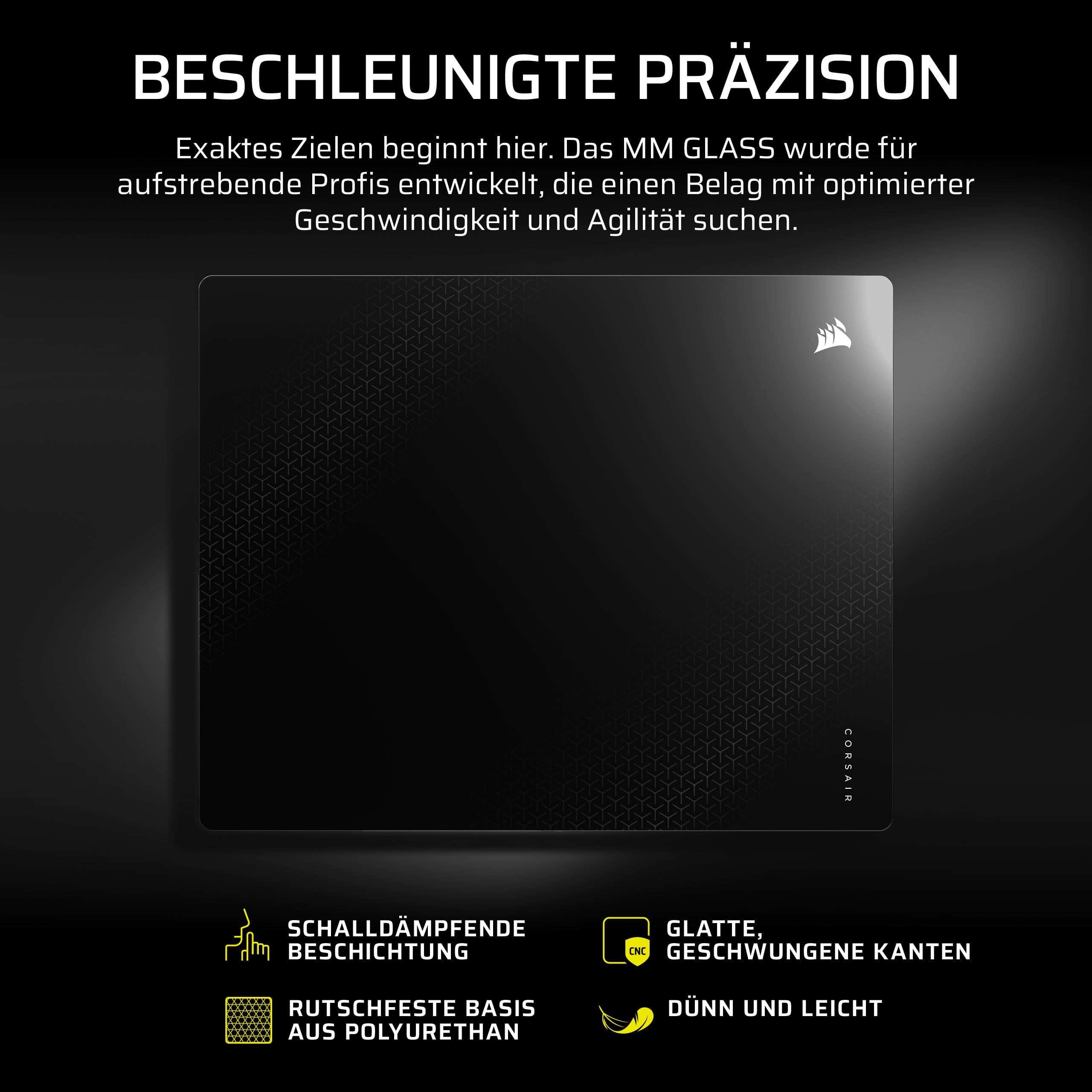 corsair-mm-glass-pr-zisions-gaming-mauspad-large-schwarz-500-x-400-mm-matte-glas image 2