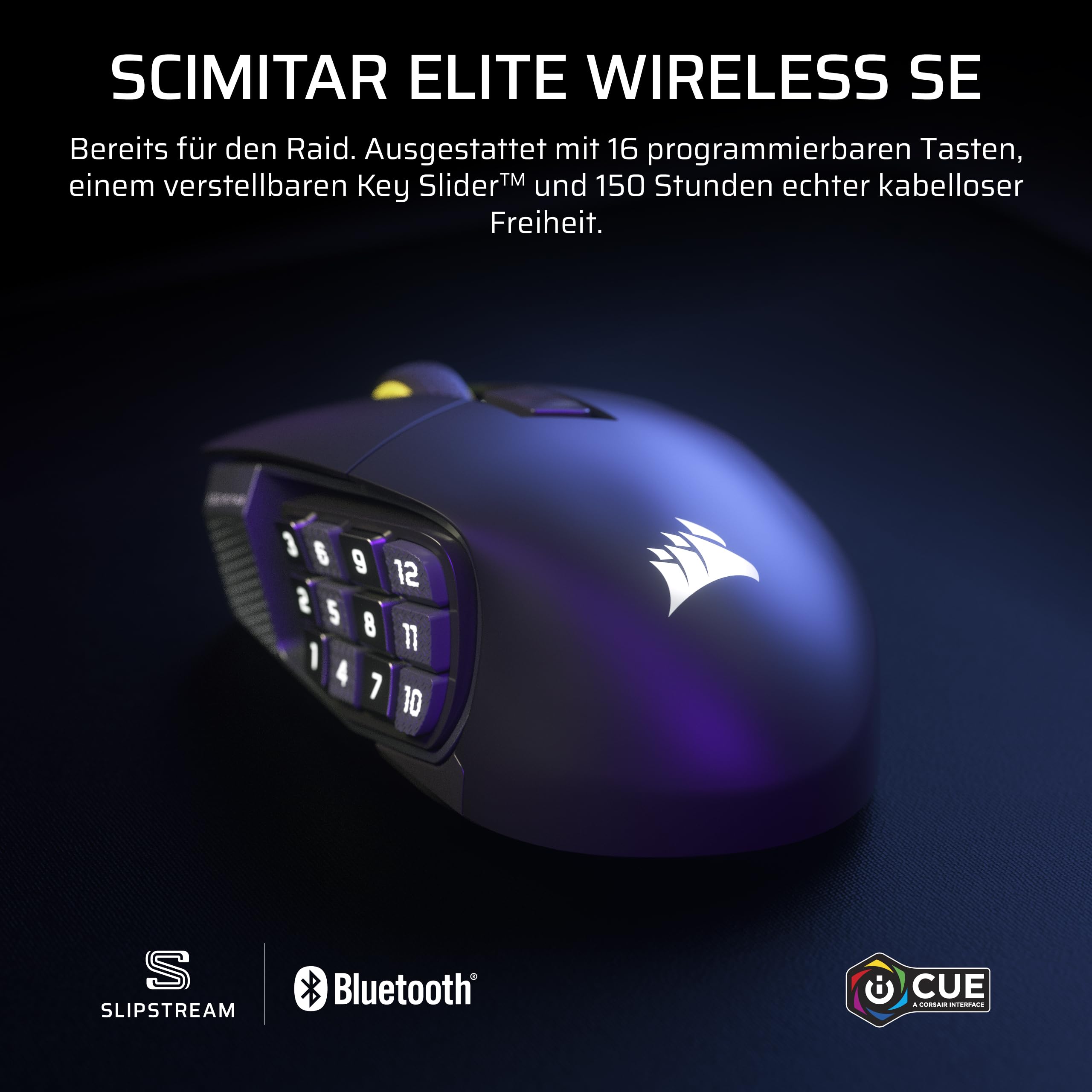 corsair-scimitar-elite-wireless-se-mmo-gaming-maus-33-000-dpi-marksman-s-sensor- image 2