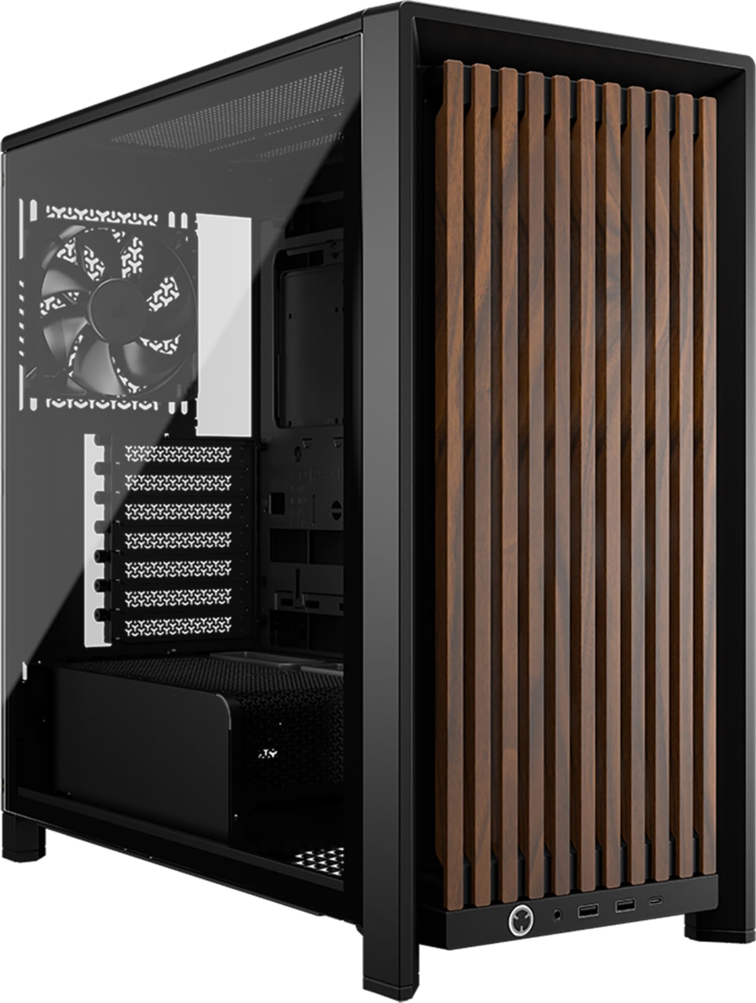 corsair-frame-4000d-wood-rs-mid-tower-atx-pc-geh-use-schwarz-walnuss-modulares-f image 1