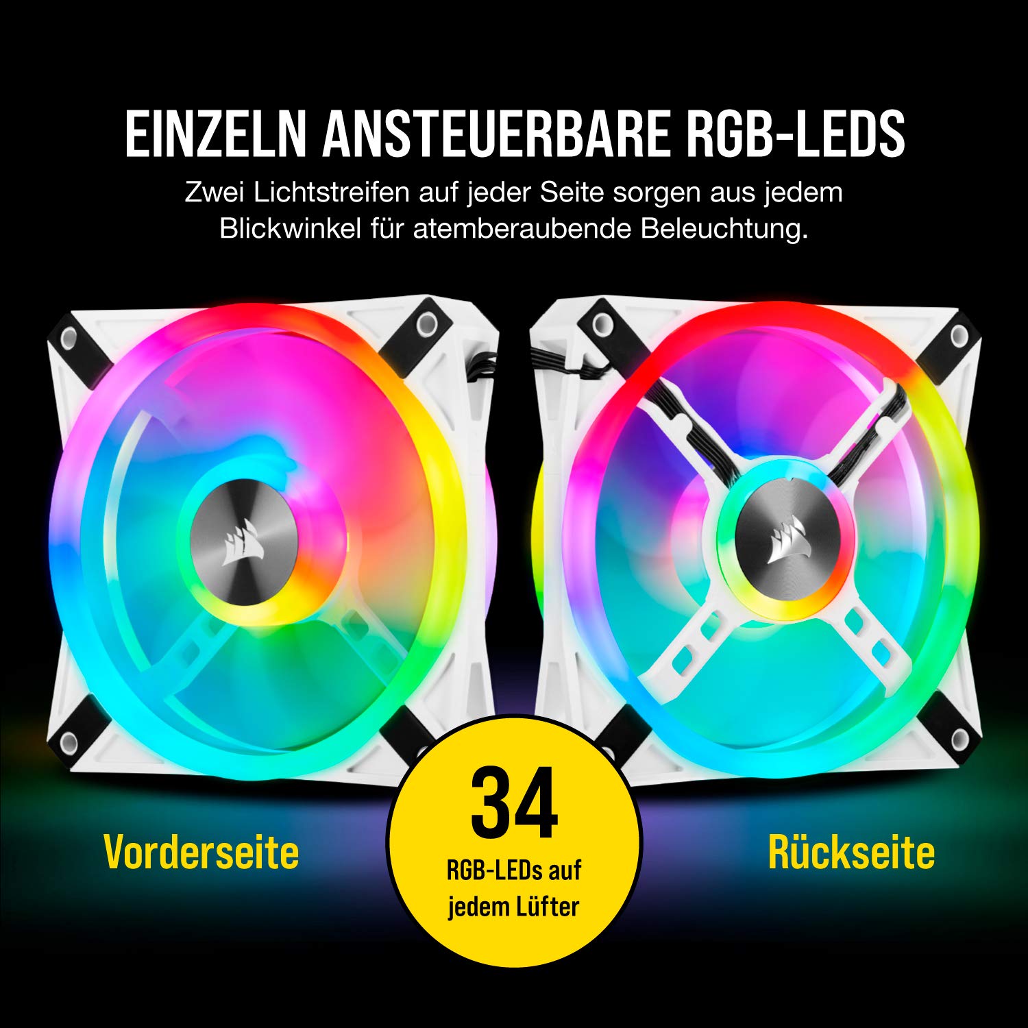 corsair-icue-ql120-rgb-120-mm-pwm-l-fter-wei-34-einzeln-ansteuerbare-rgb-leds-4- image 5