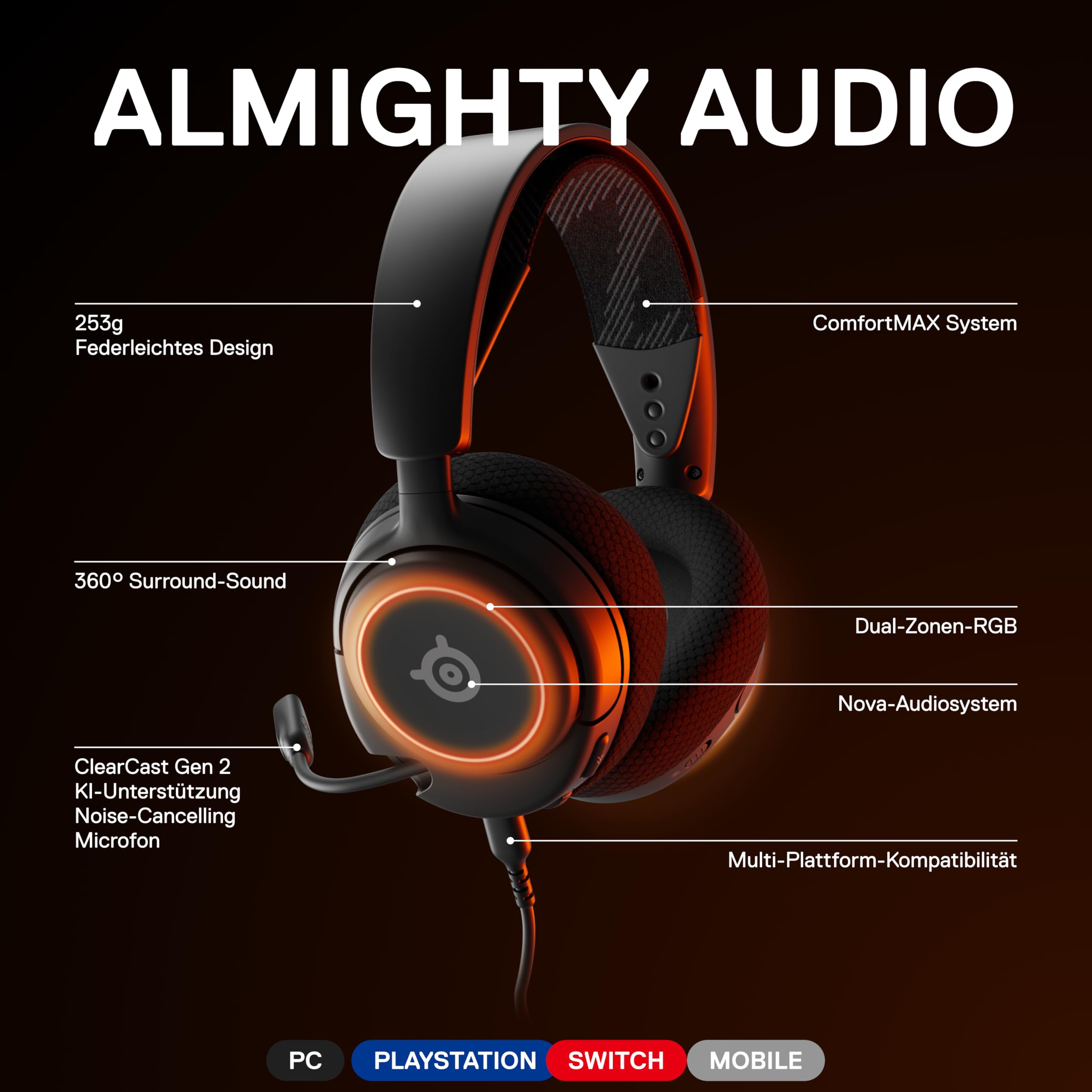 steelseries-arctis-nova-3-multi-system-gaming-headset-hifi-treiber-360-surround- image 3