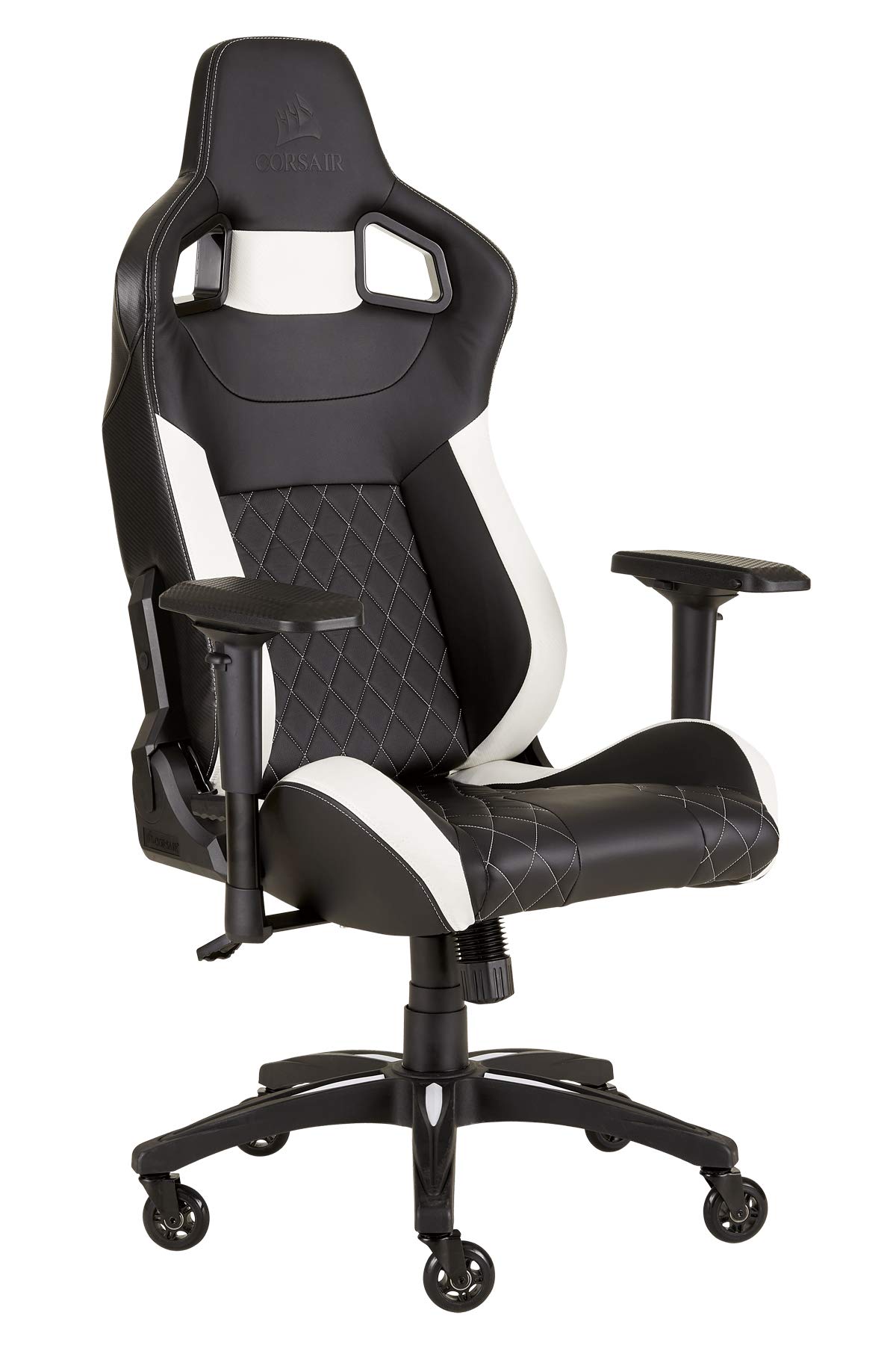 corsair-t1-race-gaming-stuhl-aus-pu-kunstleder-schwarz-wei-stahlrahmen-4d-armleh image 1