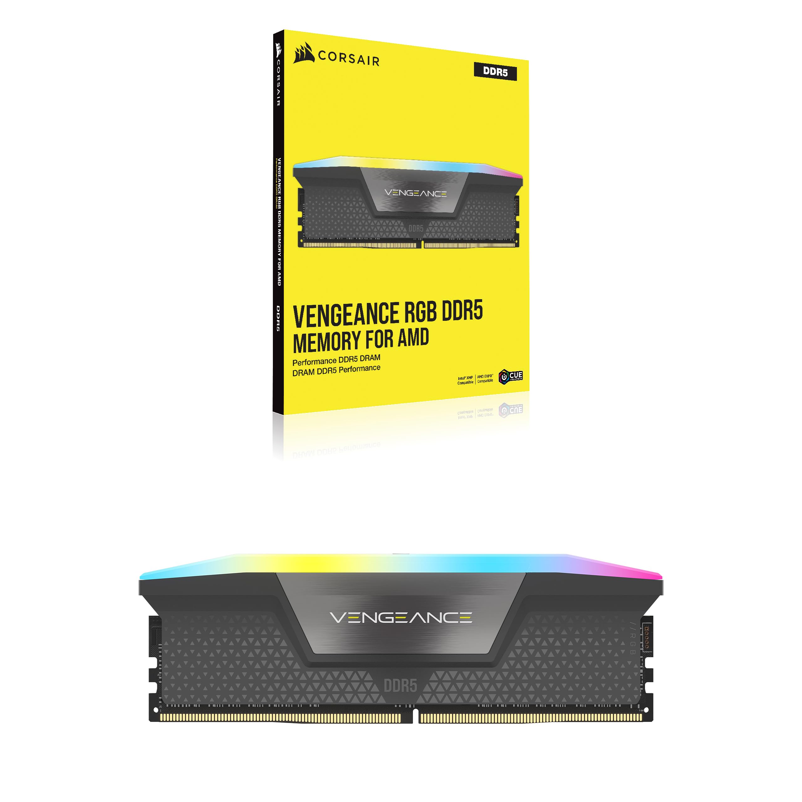 corsair-vengeance-rgb-ddr5-16gb-1x16gb-5200mhz-cl40-desktop-arbeitsspeicher-grau image 6