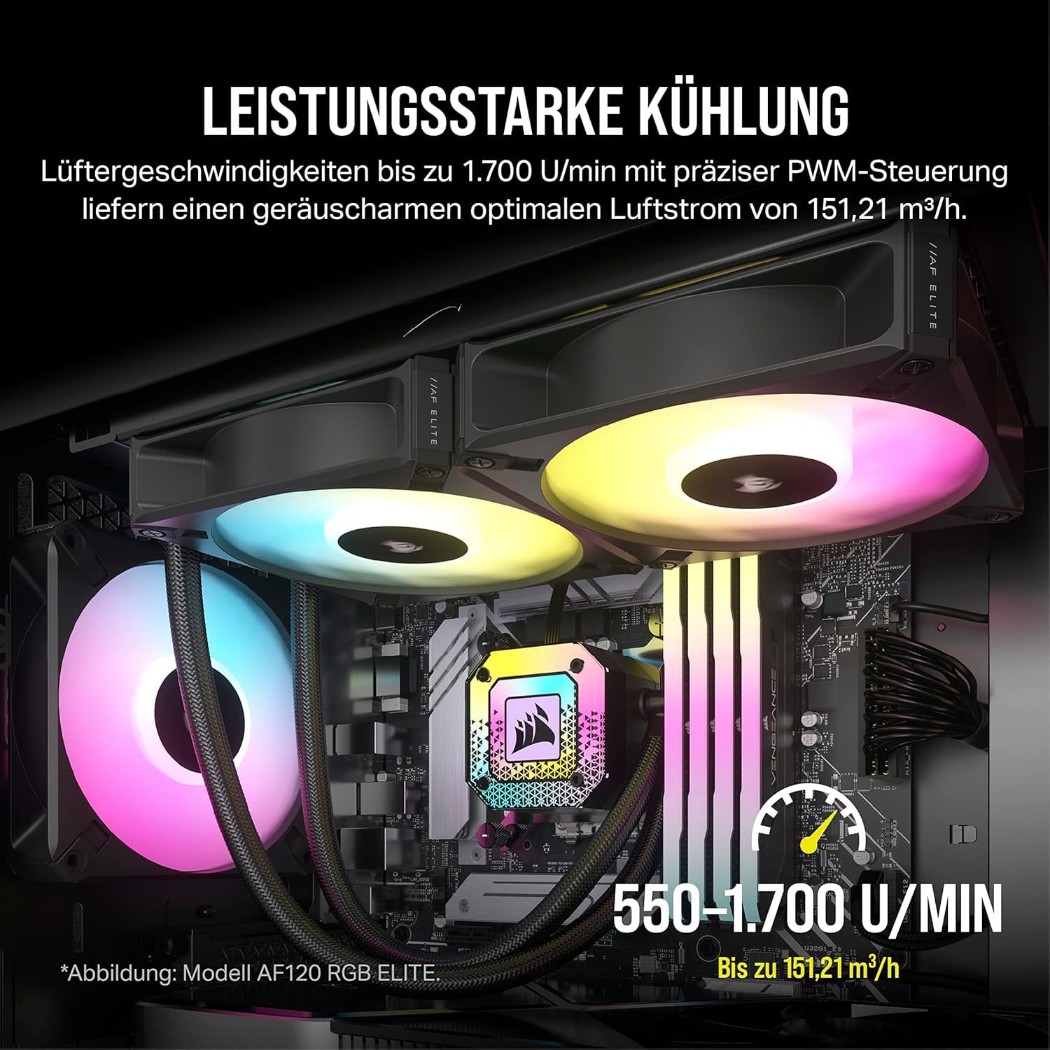 corsair-icue-af140-rgb-elite-140-mm-pwm-l-fter-doppelpack-schwarz-8-rgb-leds-pro image 3