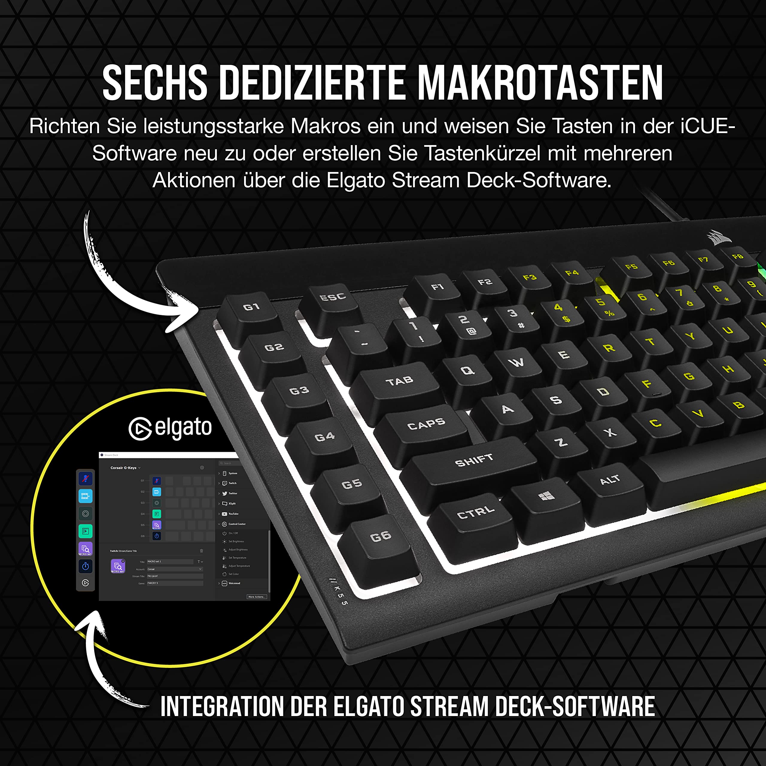 corsair-k55-rgb-pro-kabelgebundene-membran-gaming-tastatur-deutsche-qwertz-ip42- image 5