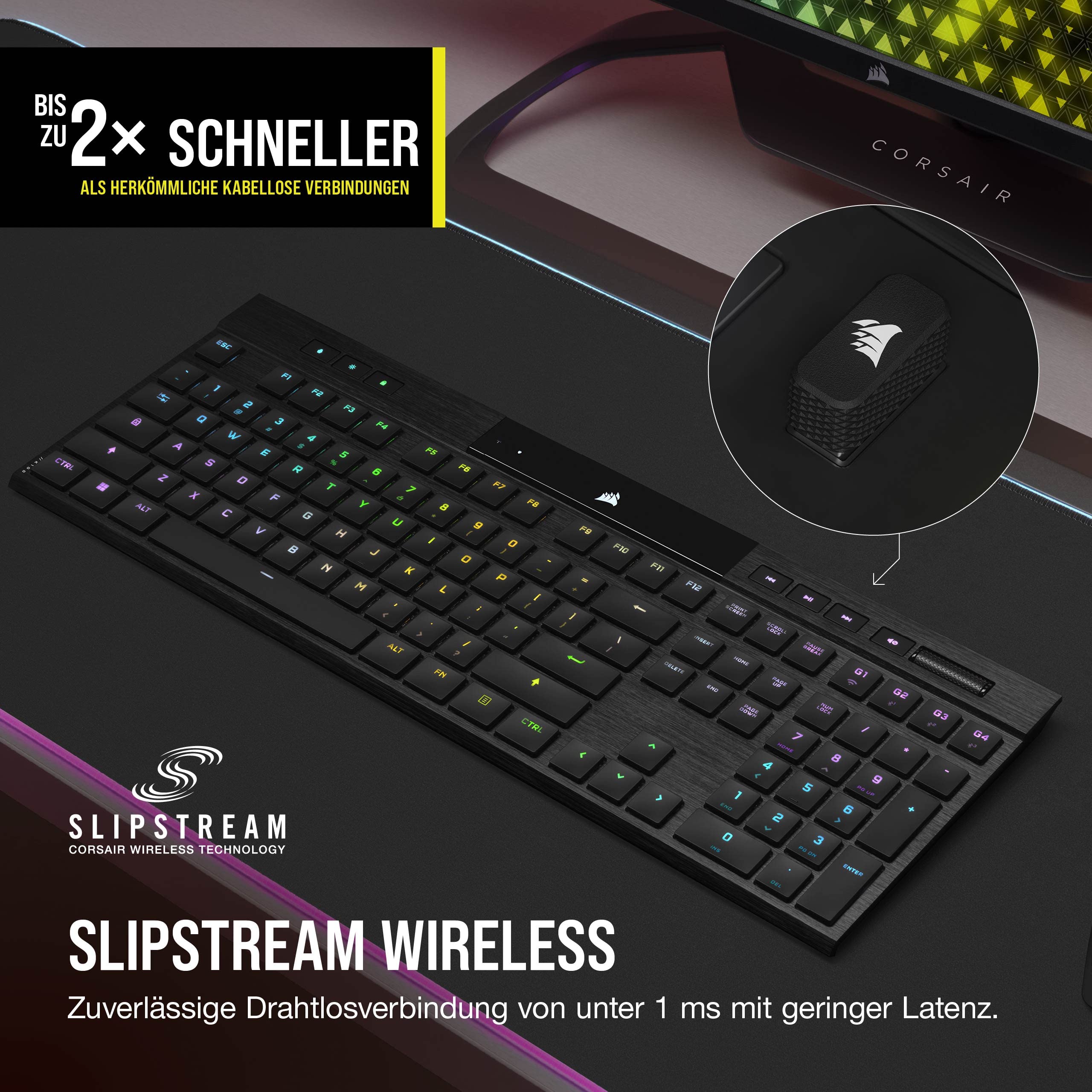 corsair-k100-air-wireless-rgb-mechanische-gaming-tastatur-cherry-mx-ultra-low-pr image 5