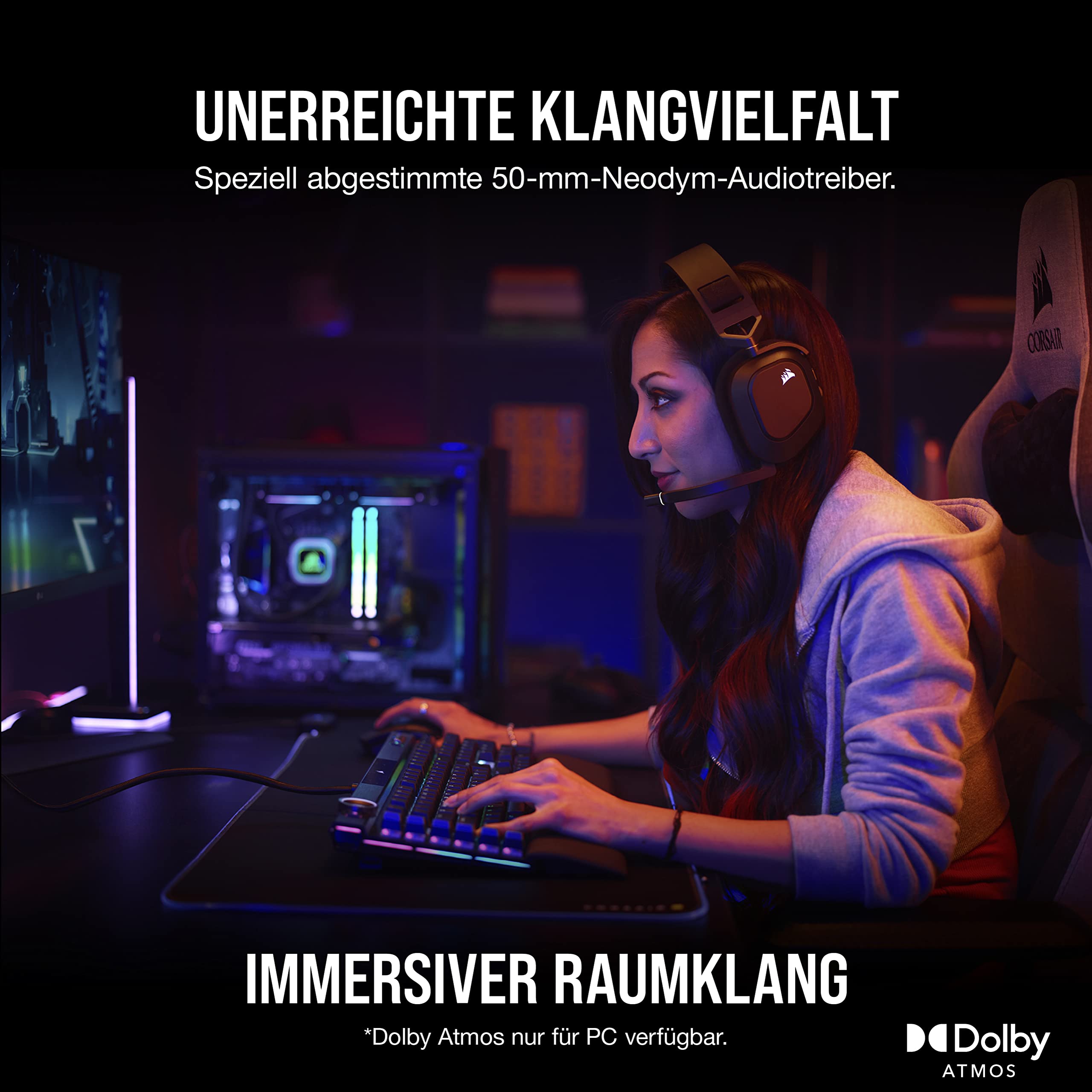 corsair-hs80-rgb-wireless-gaming-headset-carbon-dolby-atmos-slipstream-wireless- image 4