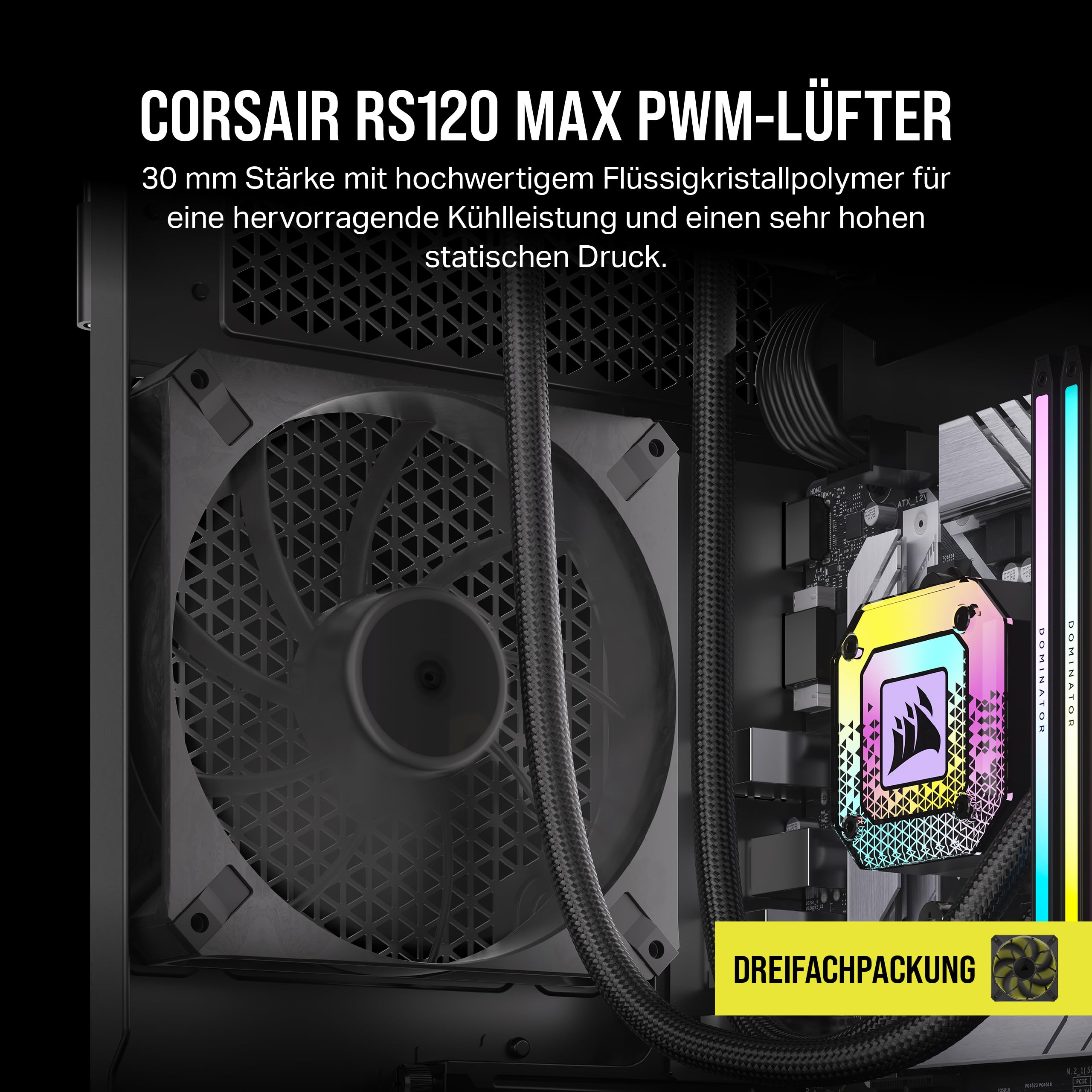 corsair-rs120-max-120-mm-pwm-geh-usel-fter-dreierpack-30-mm-dick-hoher-statische image 2