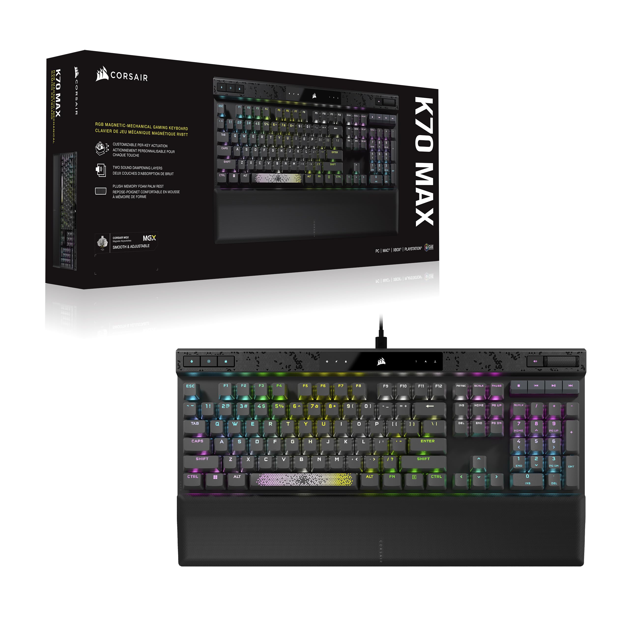 corsair-k70-max-rgb-kabelgebundene-magnetisch-mechanische-gaming-tastatur-mgx-sc image 8