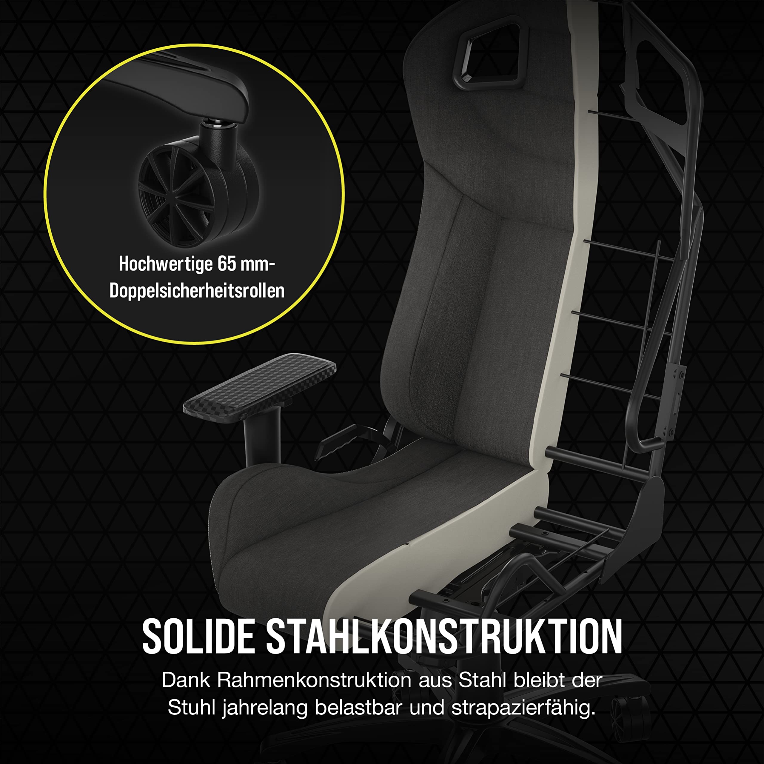 corsair-t3-rush-gaming-stuhl-2023-stoffbezug-race-design-memory-schaum-lendenst- image 6