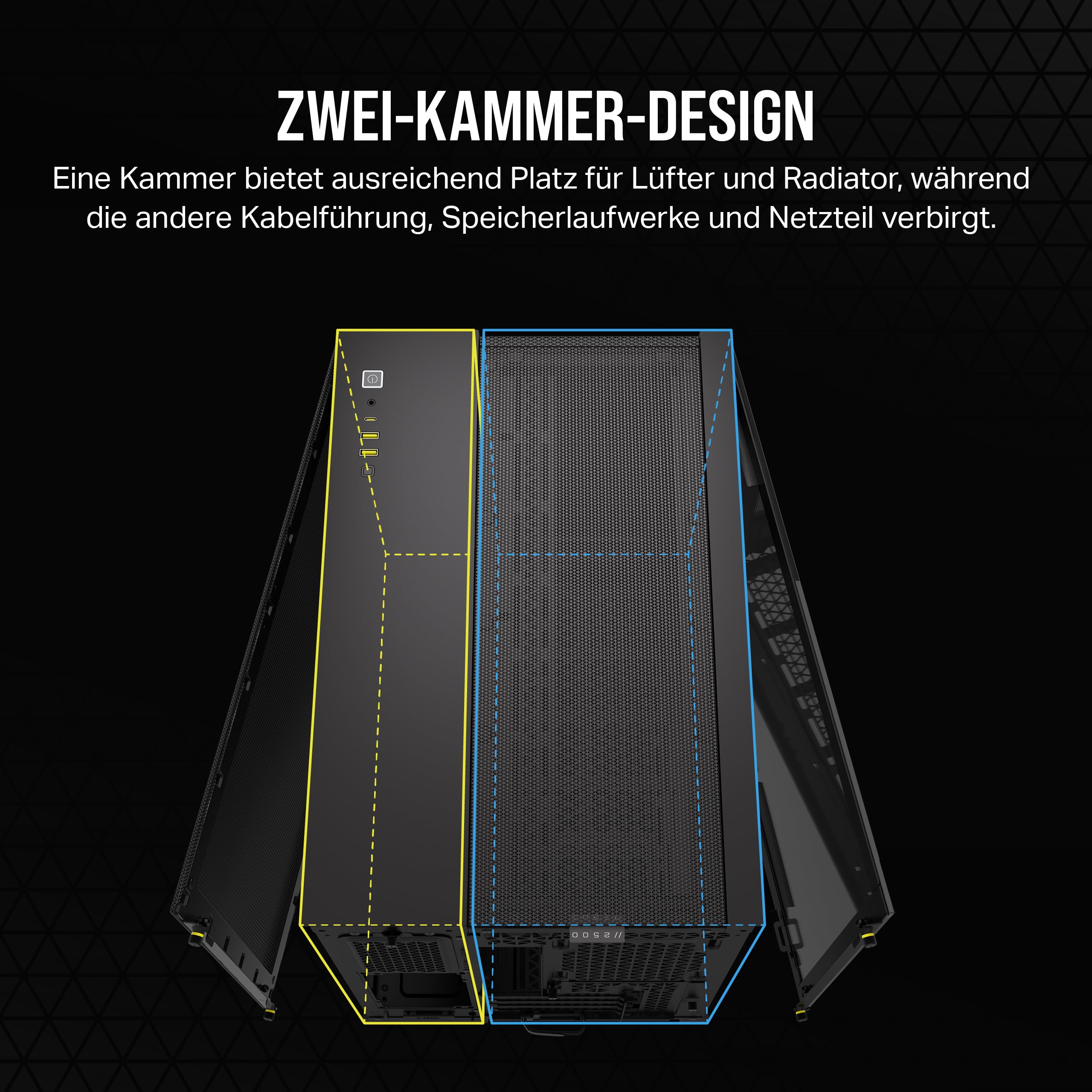 corsair-2500d-airflow-matx-pc-geh-use-zweikammer-design-mesh-front-reverse-conne image 3