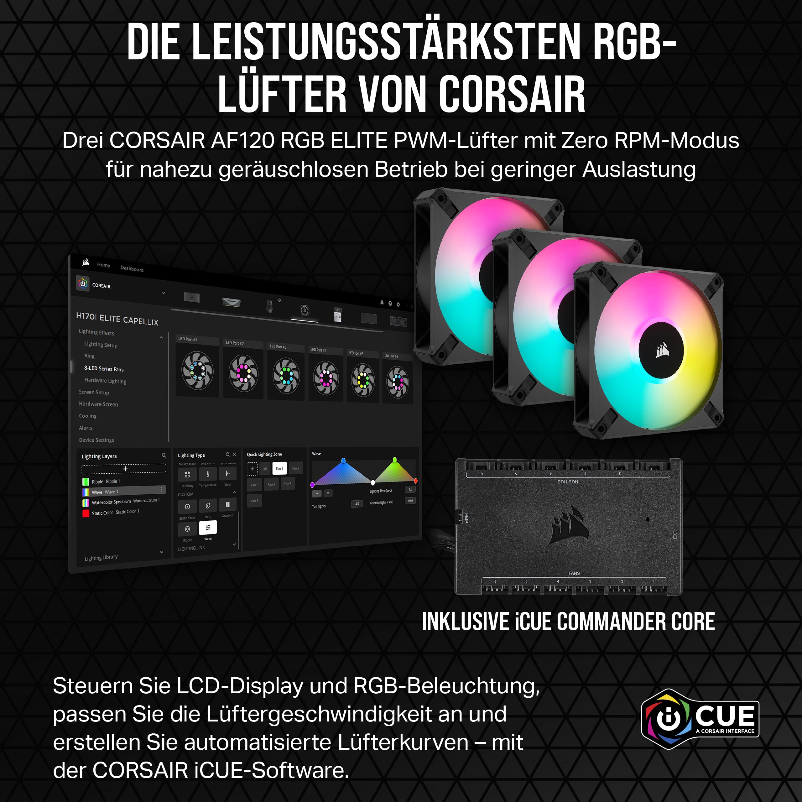 corsair-icue-h150i-elite-lcd-xt-fl-ssig-cpu-k-hler-360mm-aio-2-1-ips-lcd-3x-af12 image 4