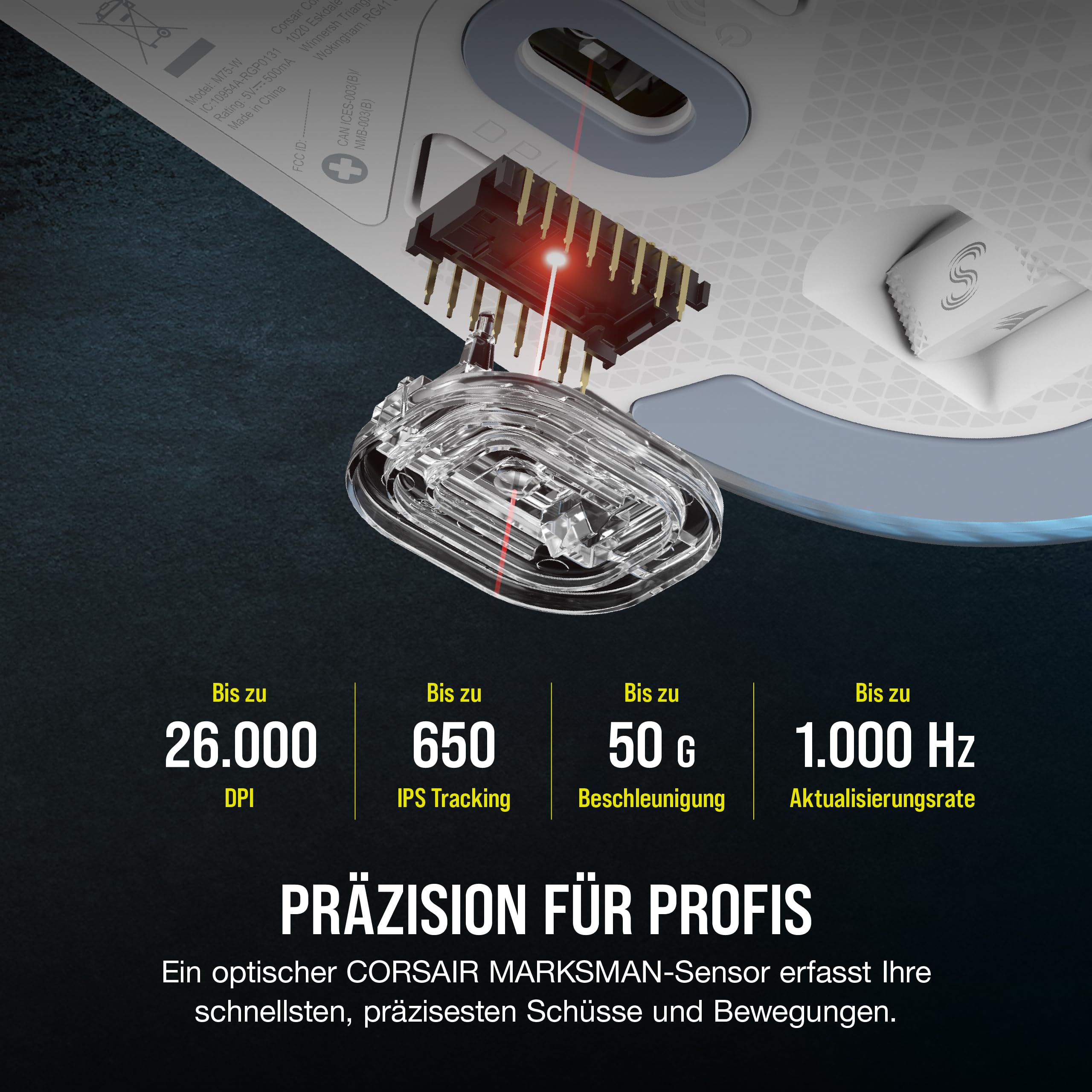 corsair-m75-wireless-rgb-fps-gaming-maus-26-000-dpi-marksman-sensor-austauschbar image 3