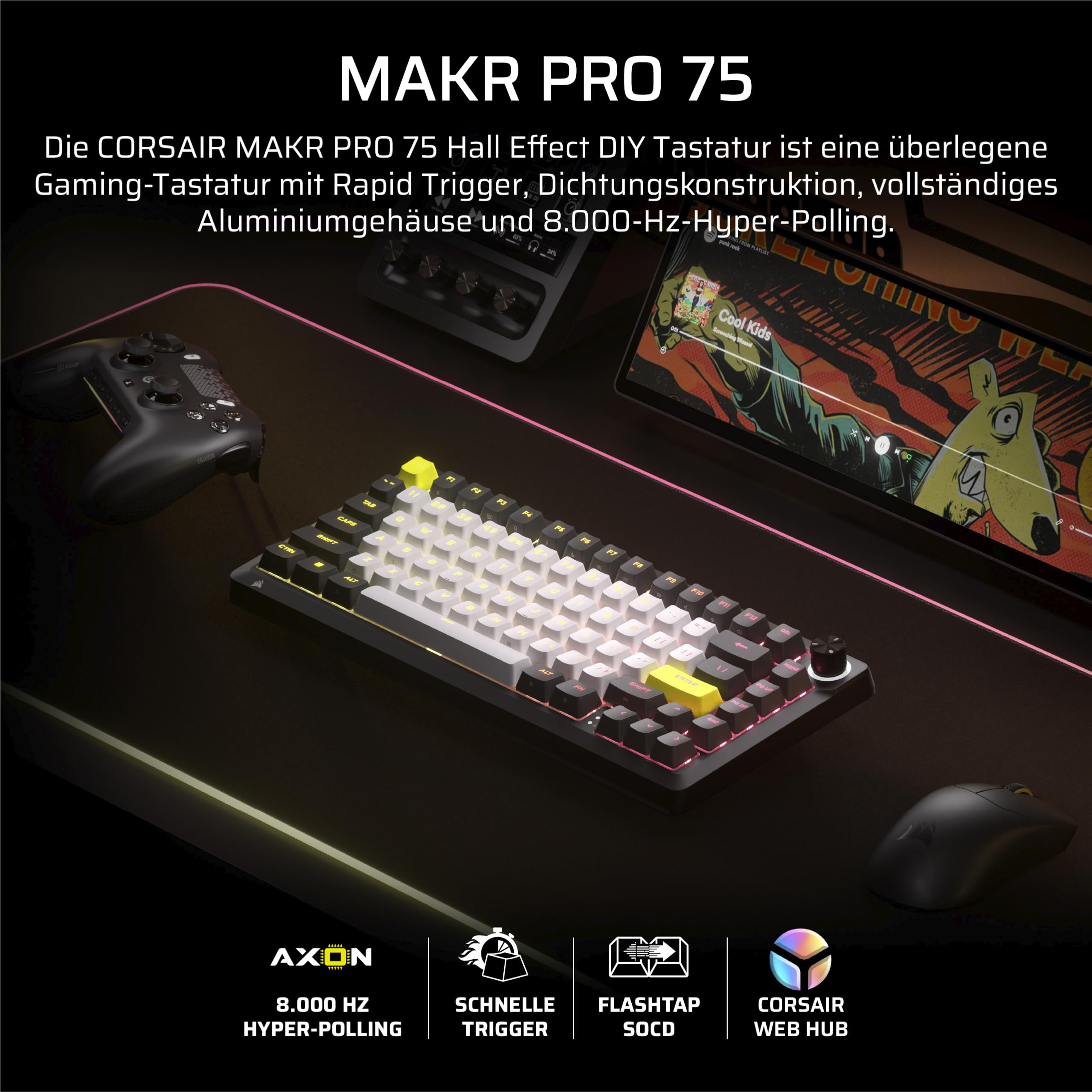 corsair-makr-pro-75-hall-effect-diy-gaming-tastatur-75-mgx-hyperdrive-magnetscha image 2