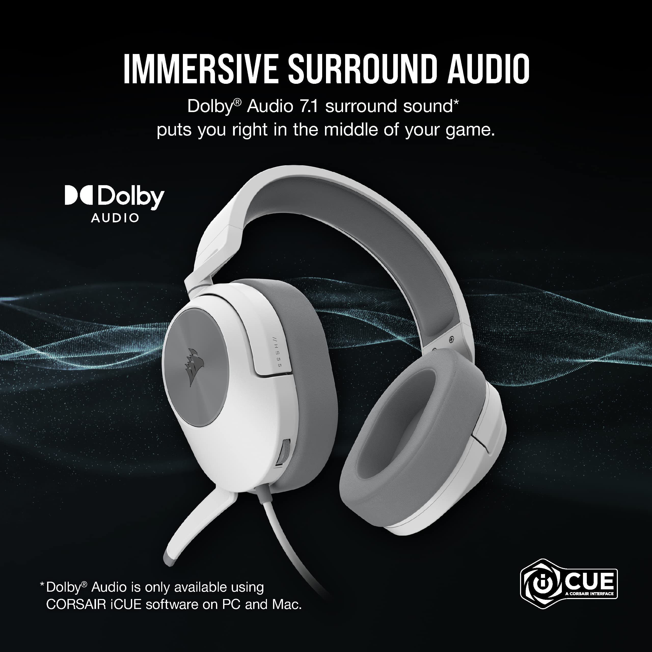 corsair-hs55-surround-v2-multiplatform-gaming-headset-dolby-atmos-50-mm-neodym-t image 2