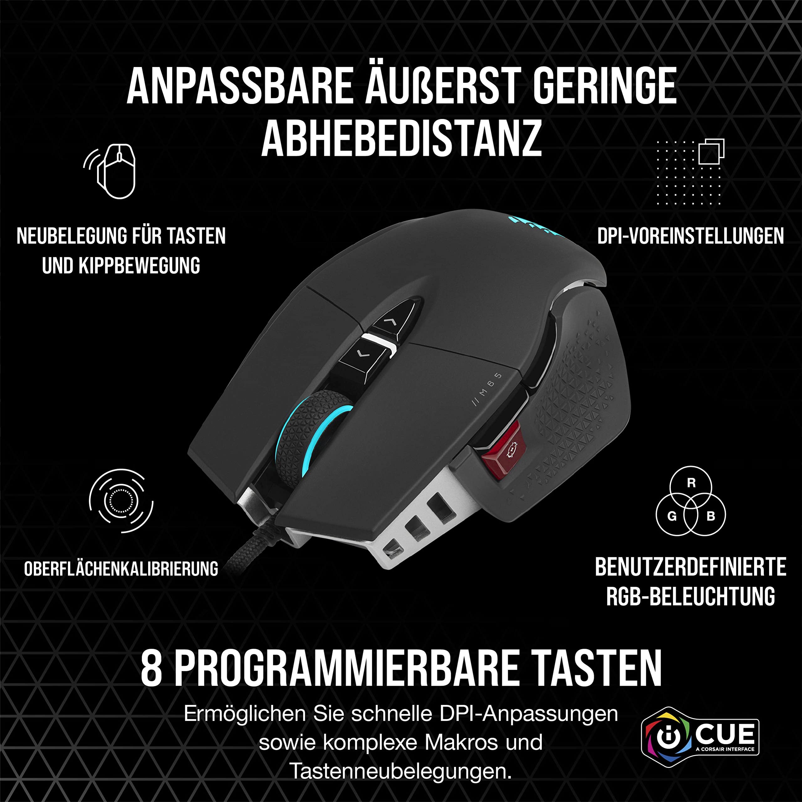 corsair-m65-rgb-ultra-kabelgebundene-fps-gaming-maus-26-000dpi-marksman-sensor-8 image 7
