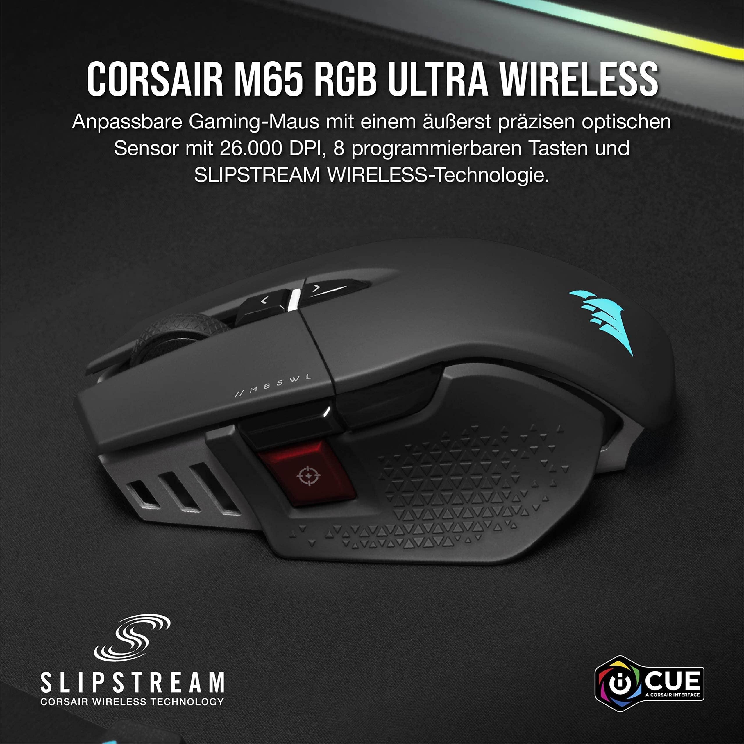 corsair-m65-rgb-ultra-wireless-tunable-fps-gaming-maus-26-000-dpi-marksman-senso image 2