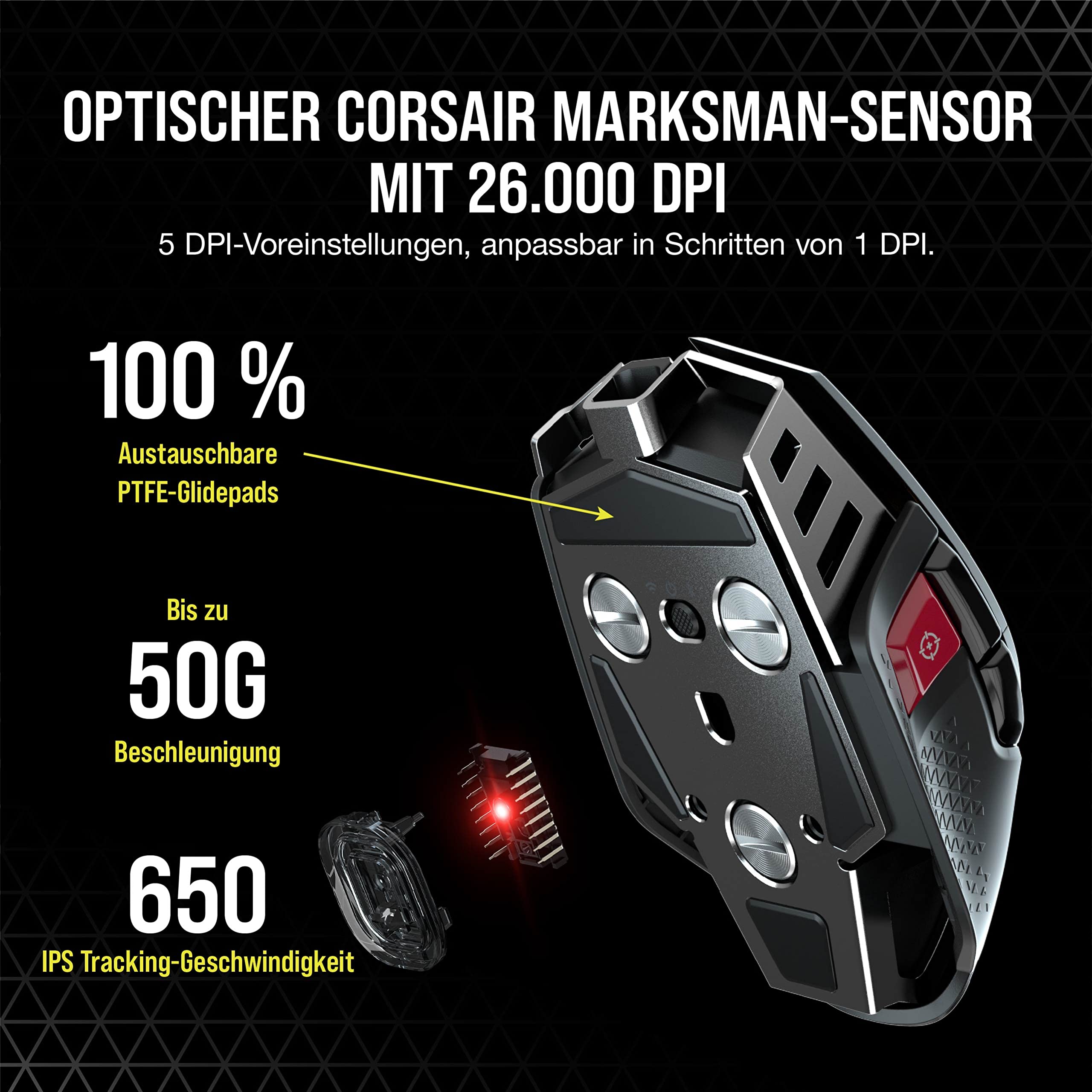 corsair-m65-rgb-ultra-wireless-tunable-fps-gaming-maus-26-000-dpi-marksman-senso image 4