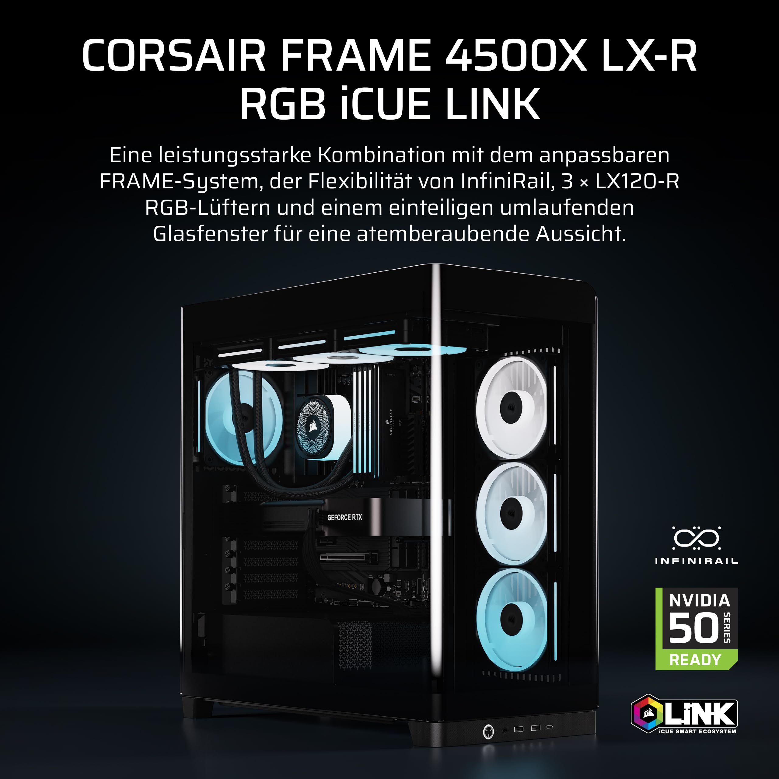 corsair-frame-4500x-lx-r-rgb-link-mid-tower-pc-geh-use-panoramaglas-infinirail-3 image 2