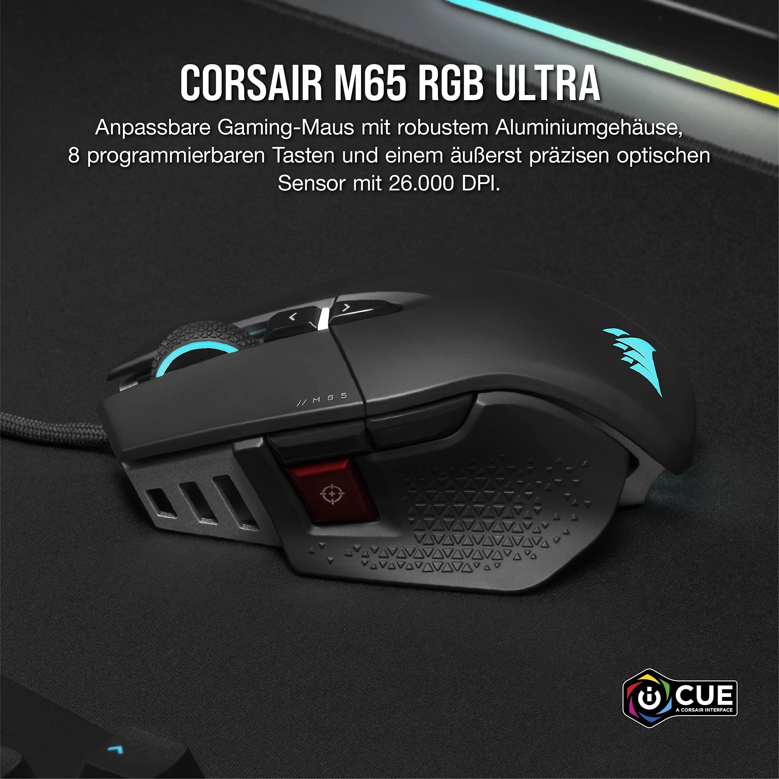 corsair-m65-rgb-ultra-kabelgebundene-fps-gaming-maus-26-000dpi-marksman-sensor-8 image 2