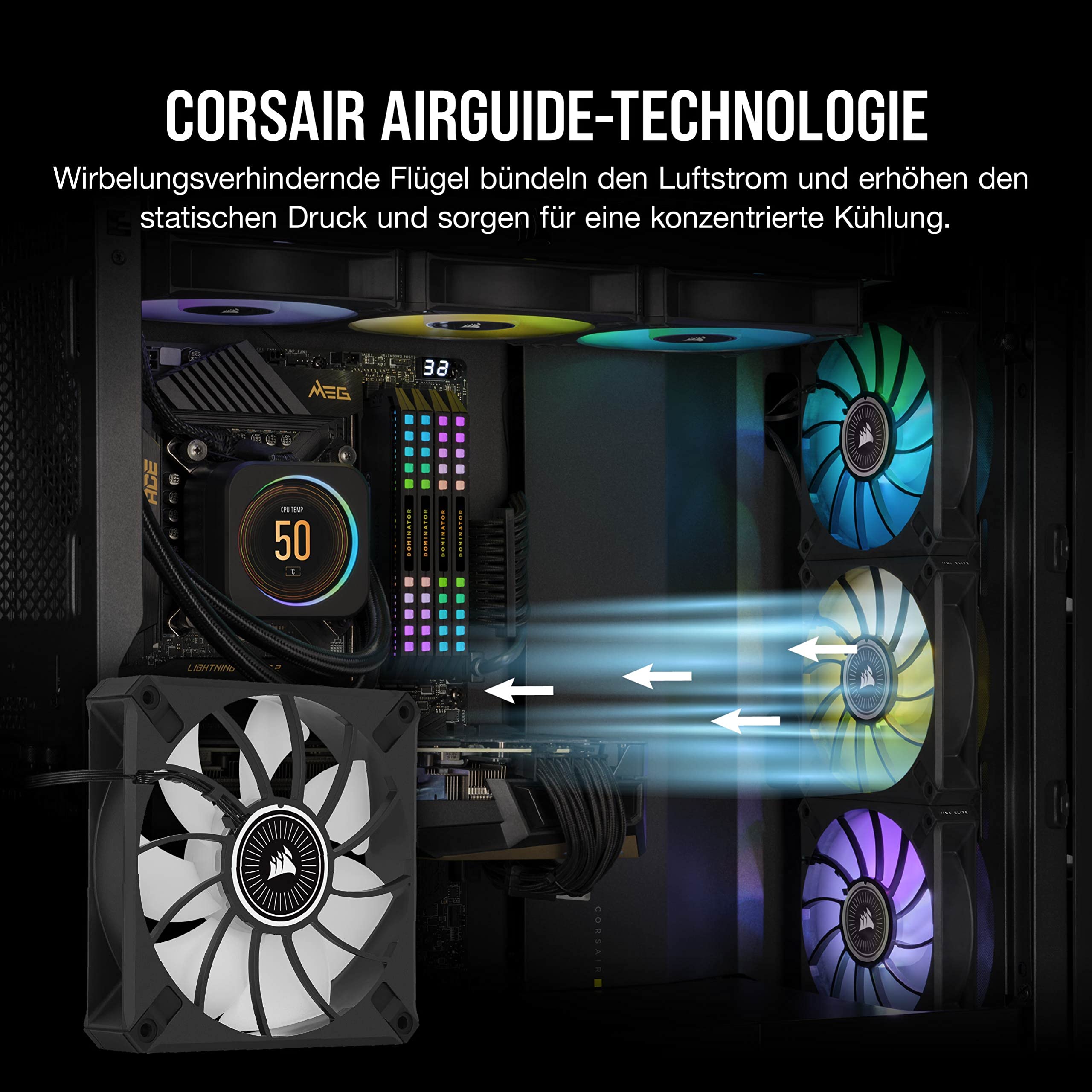 corsair-ml120-rgb-elite-120-mm-magnetlevitations-l-fter-mit-airguide-3er-pack-8- image 3