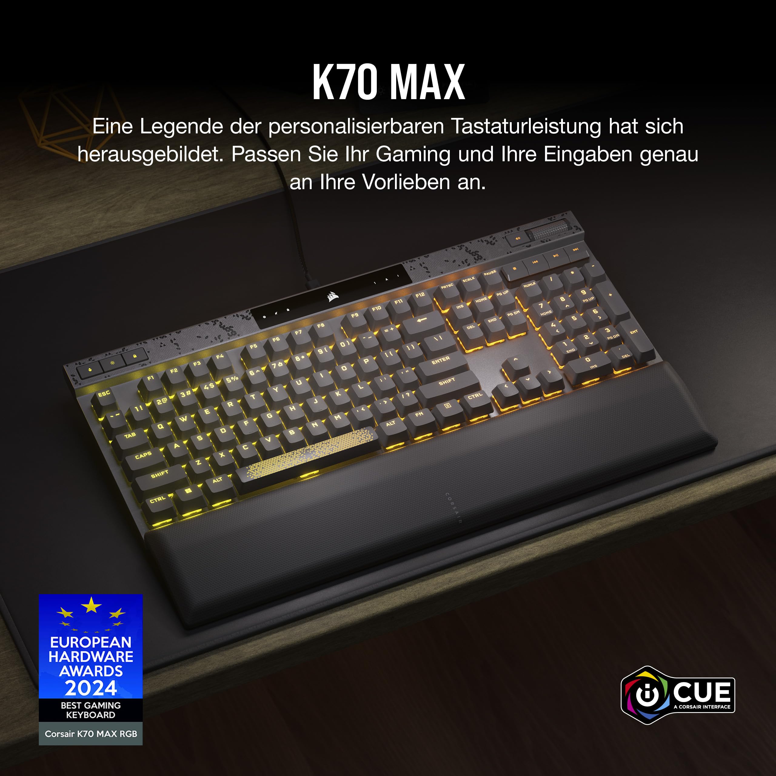 corsair-k70-max-rgb-kabelgebundene-magnetisch-mechanische-gaming-tastatur-mgx-sc image 2